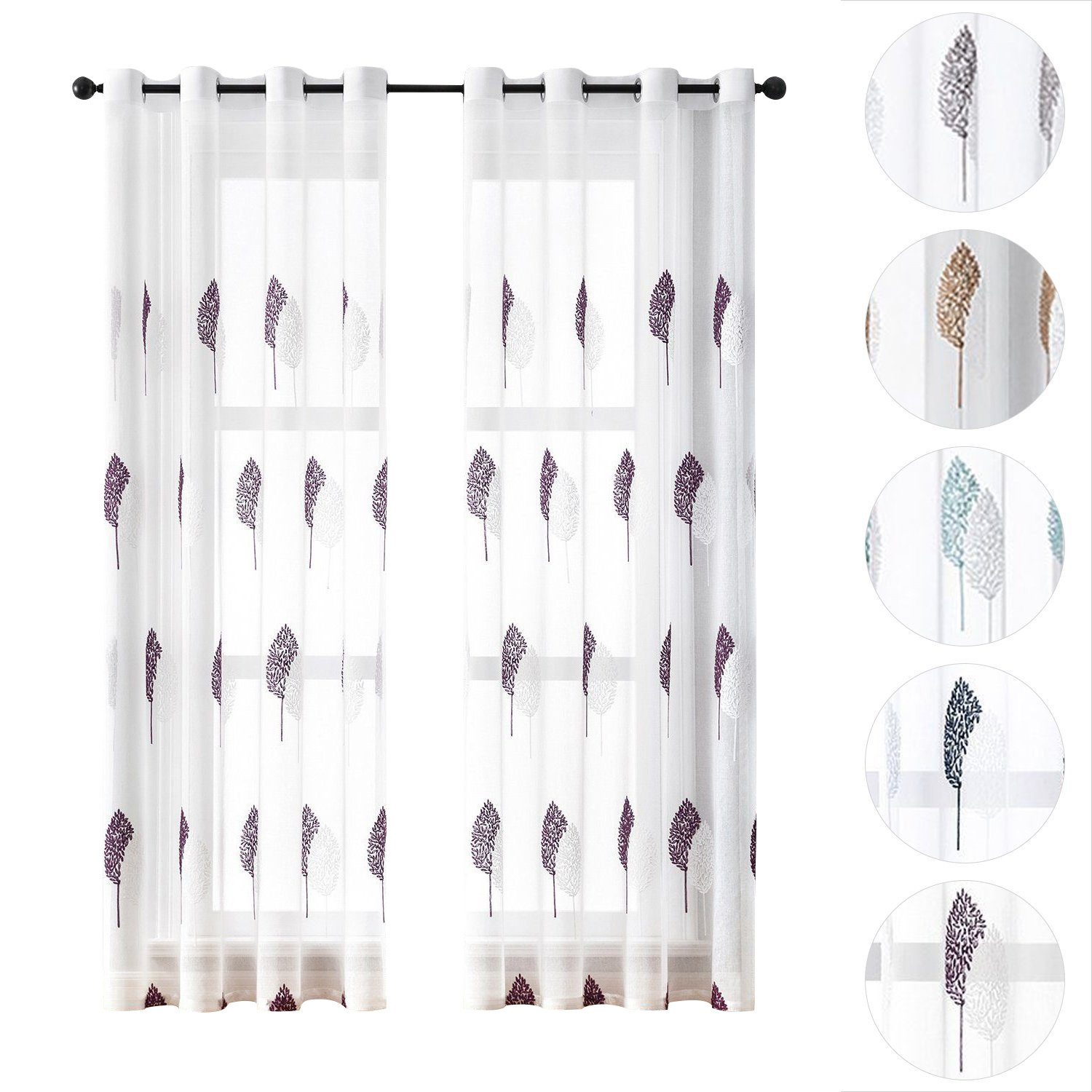 BYSURE Vorhang, Ösen (2 St), transparent, günstig online kaufen