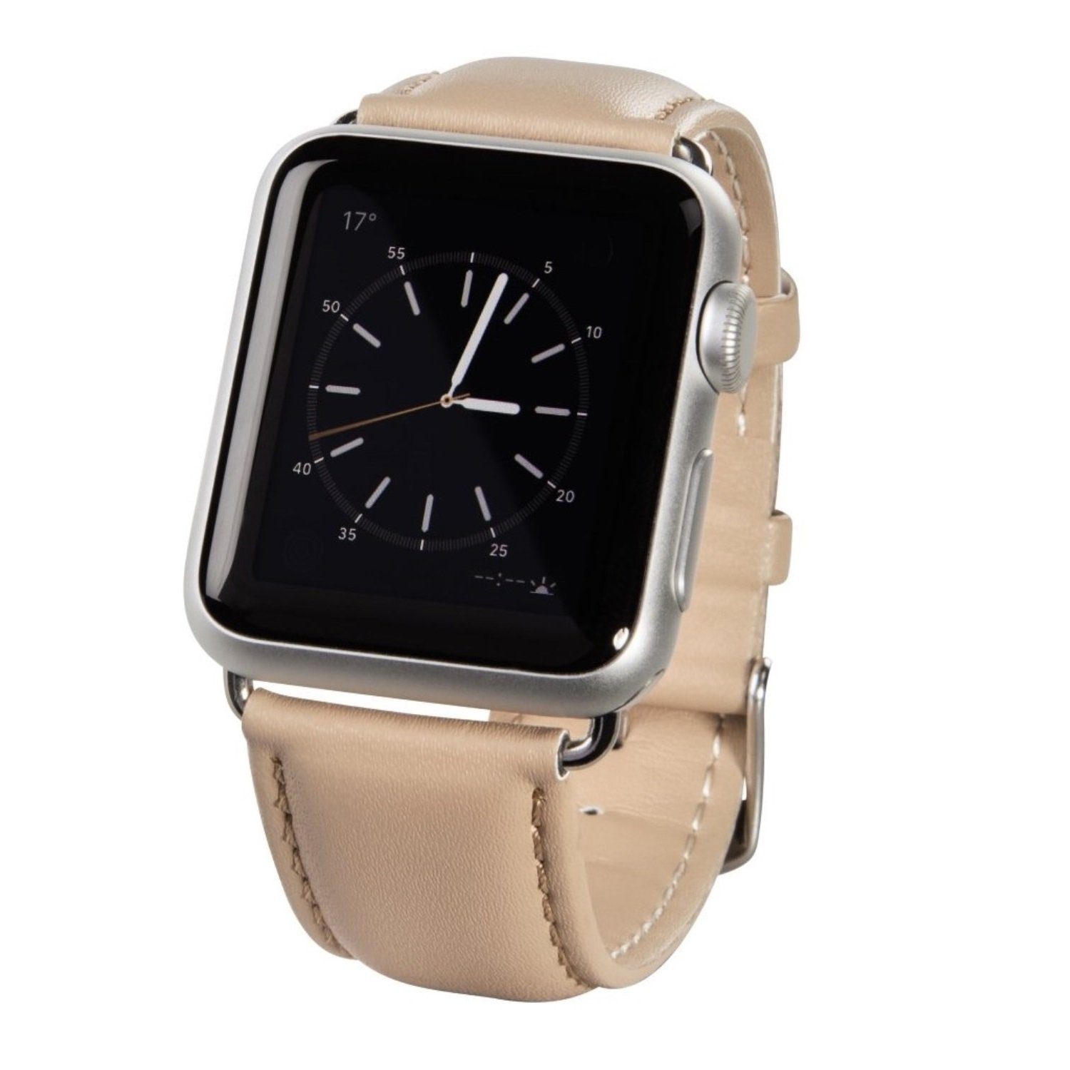 Hama Handyhülle Uhren-Armband Uhren-Band Classic Beige, für Apple Watch 42mm 3. Gen Apple Watch 44mm 4. Gen 5. Gen 6. Gen