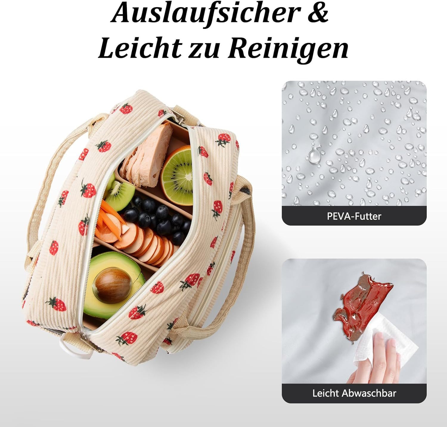 FELIXLEO Kühltasche Kuehltasche Klein 12L Lunchtasche Isoliert Schultergurt Faltbar – Bild 5 von 5