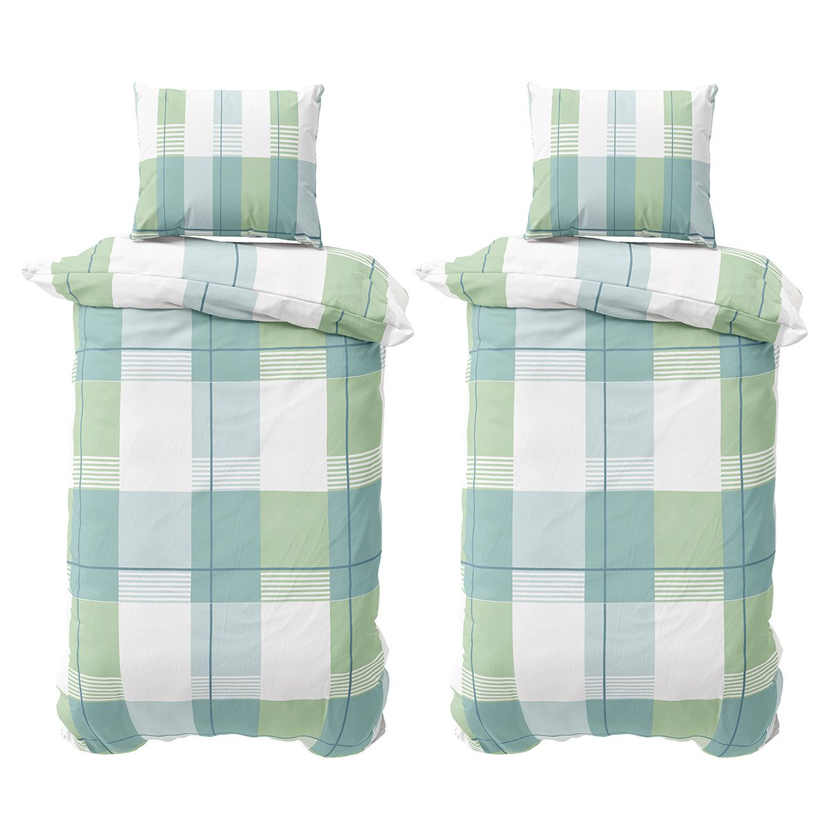 Visaggio Bettwäsche Feinbiber weich und kuschelig Winter Bettbezug, Biber, günstig online kaufen