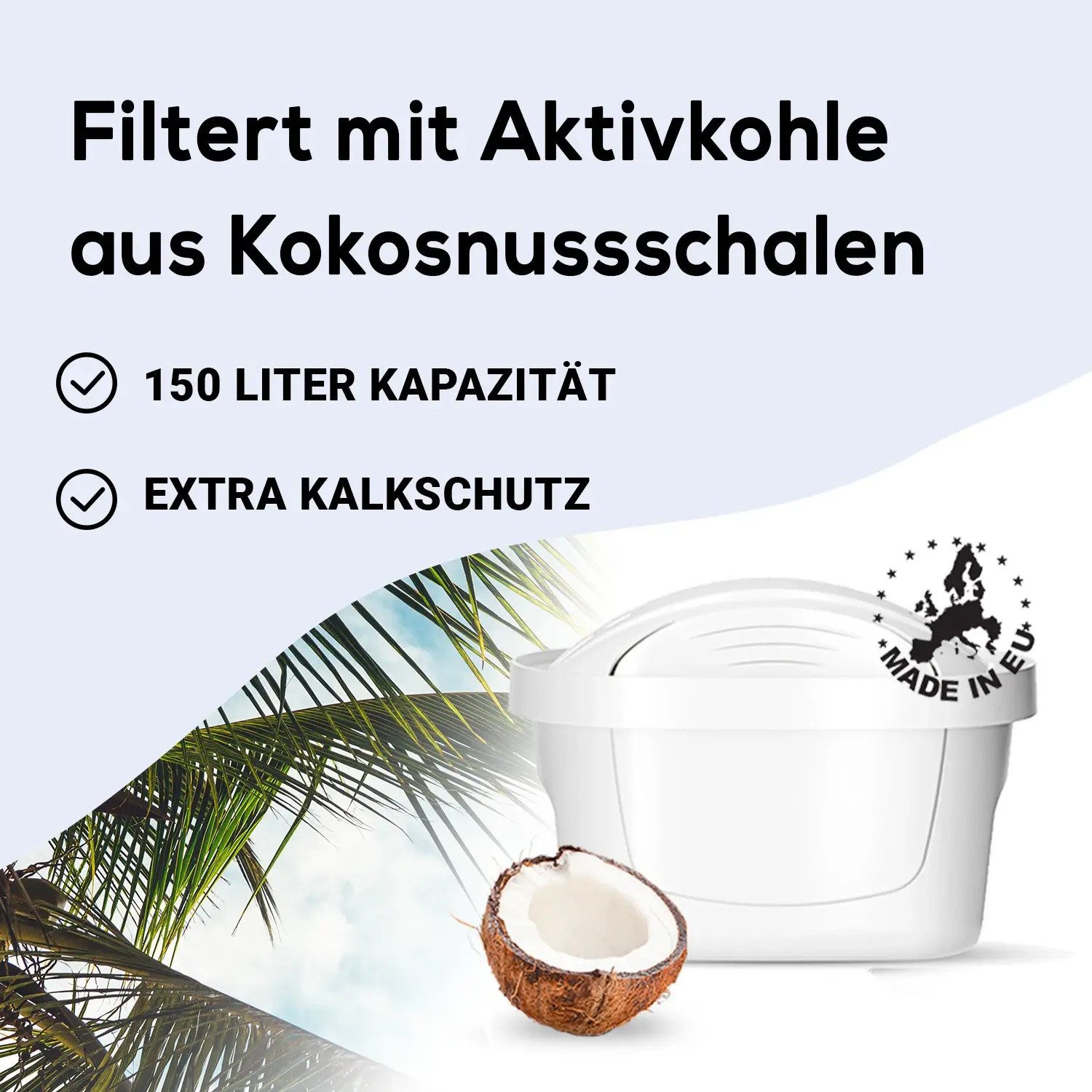 PerloPur Kalk- und Wasserfilter Unimax Pack 12 passend für Brita Maxtra Plus Systeme, Zubehör für Brita Maxtra u. Maxtra+ Filter Kartuschen
