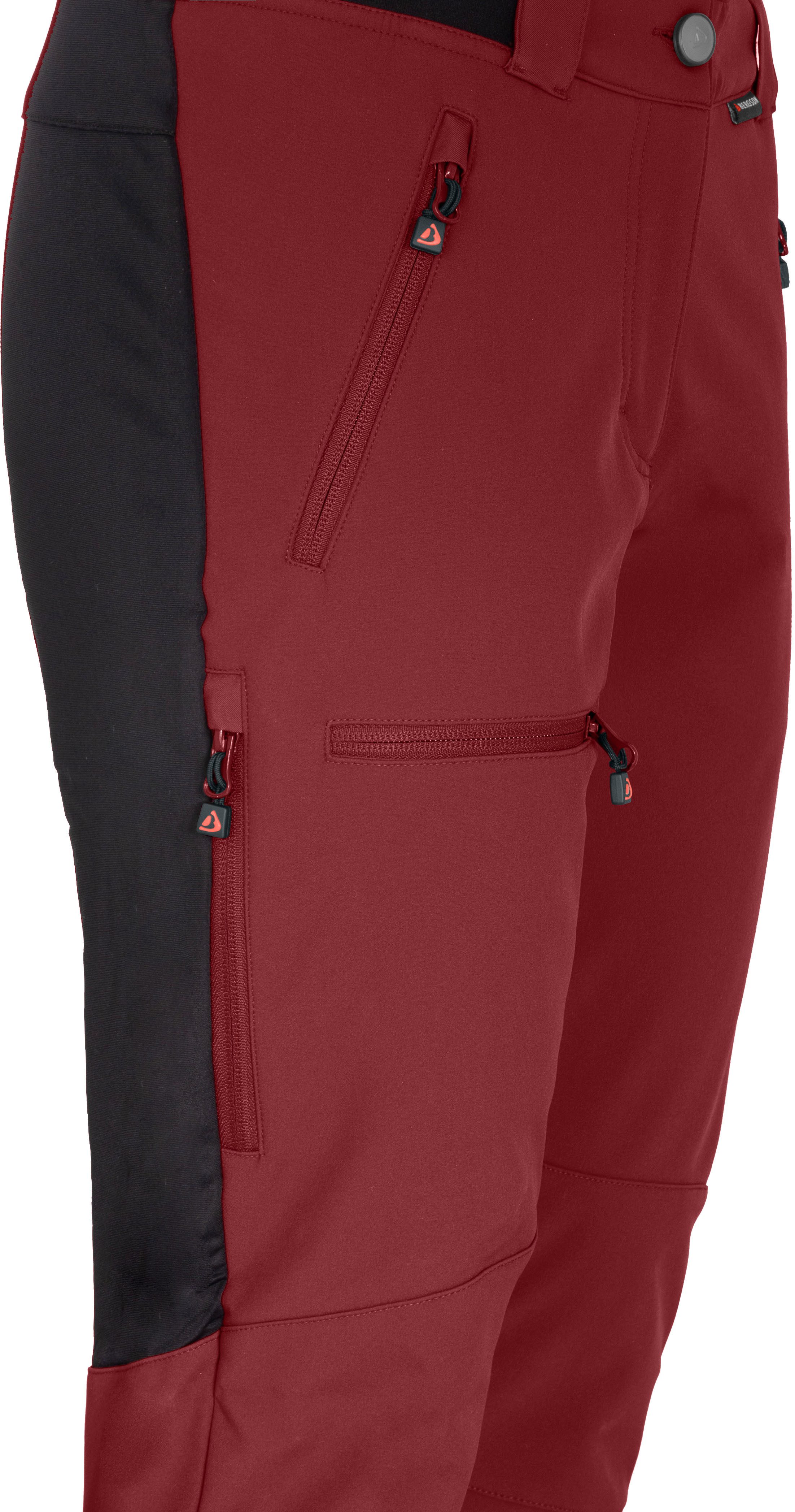 Bergson Outdoorhose BRYNE COMFORT (slim) Damen Winter Softshellhose, mit warmem Innenfleece & elastischem Gesä