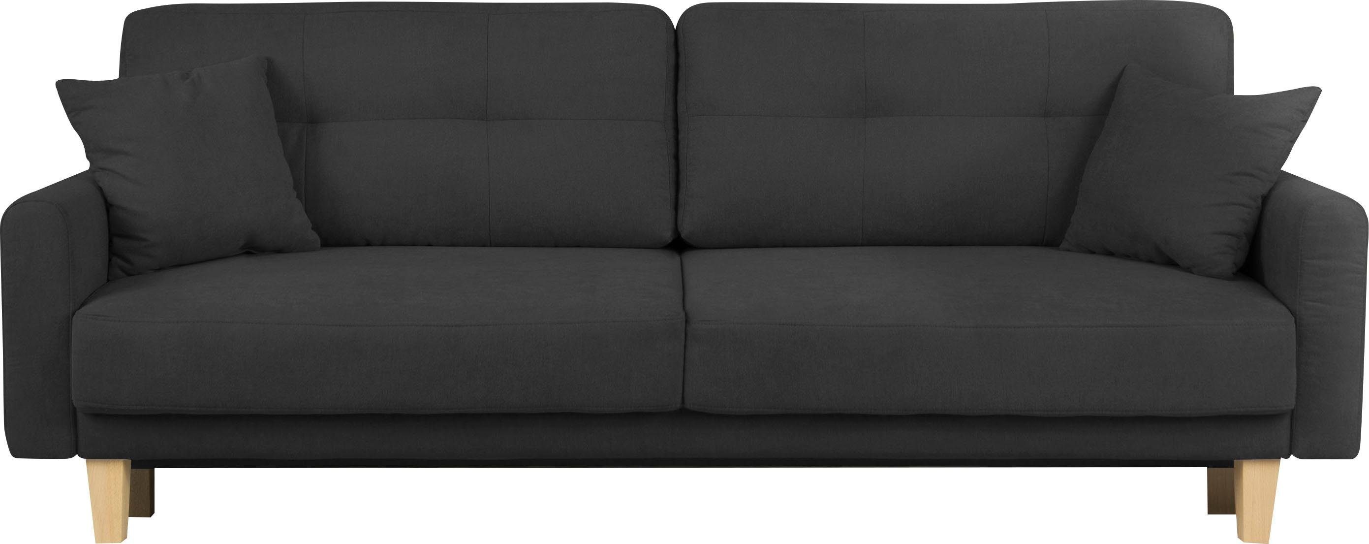 Home affaire 3-Sitzer "TRIPLO optionale Schlafsofa mit Bettkasten, Maße B/T günstig online kaufen