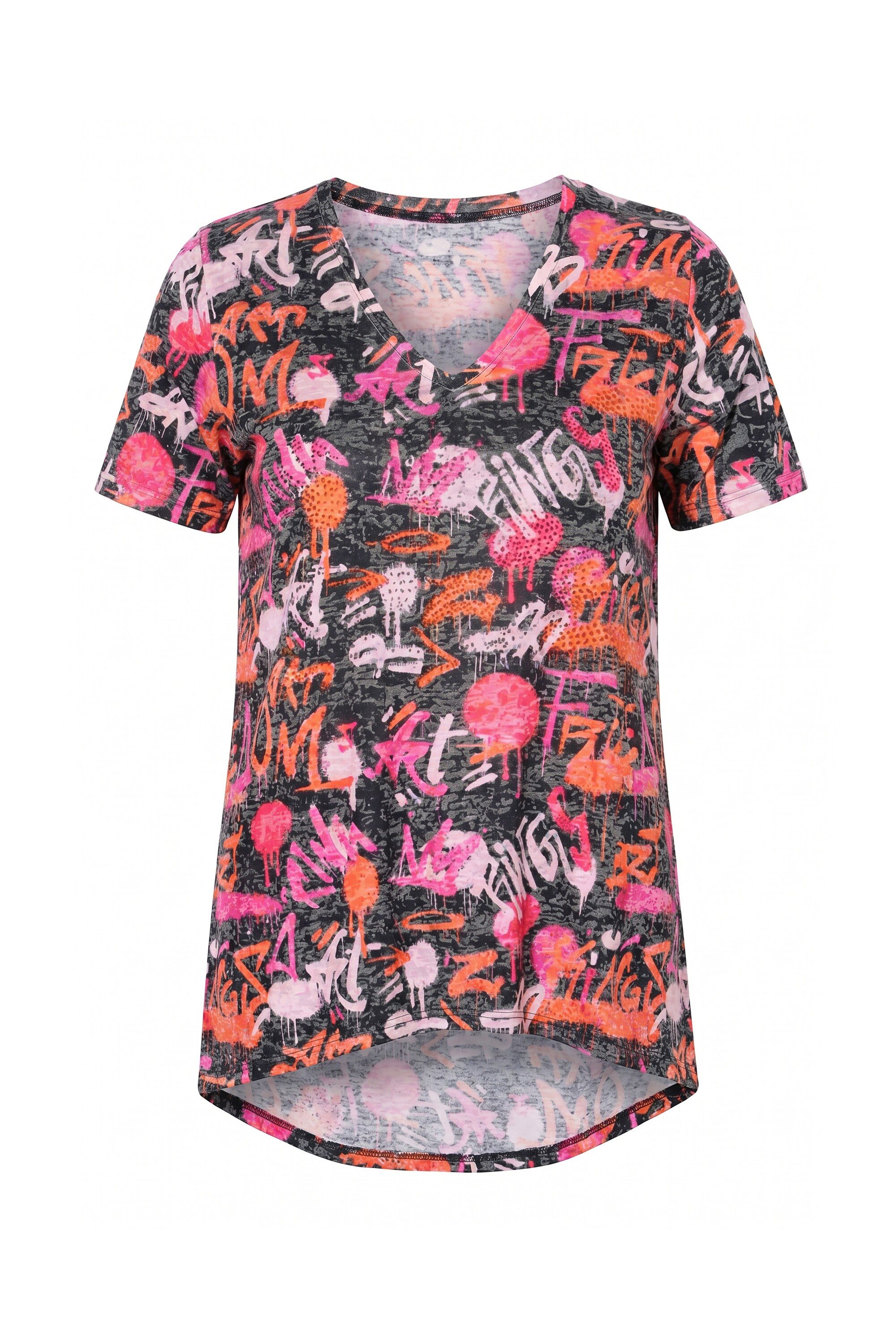 T-Shirt T-Shirt A-Linie Graffitti-Muster