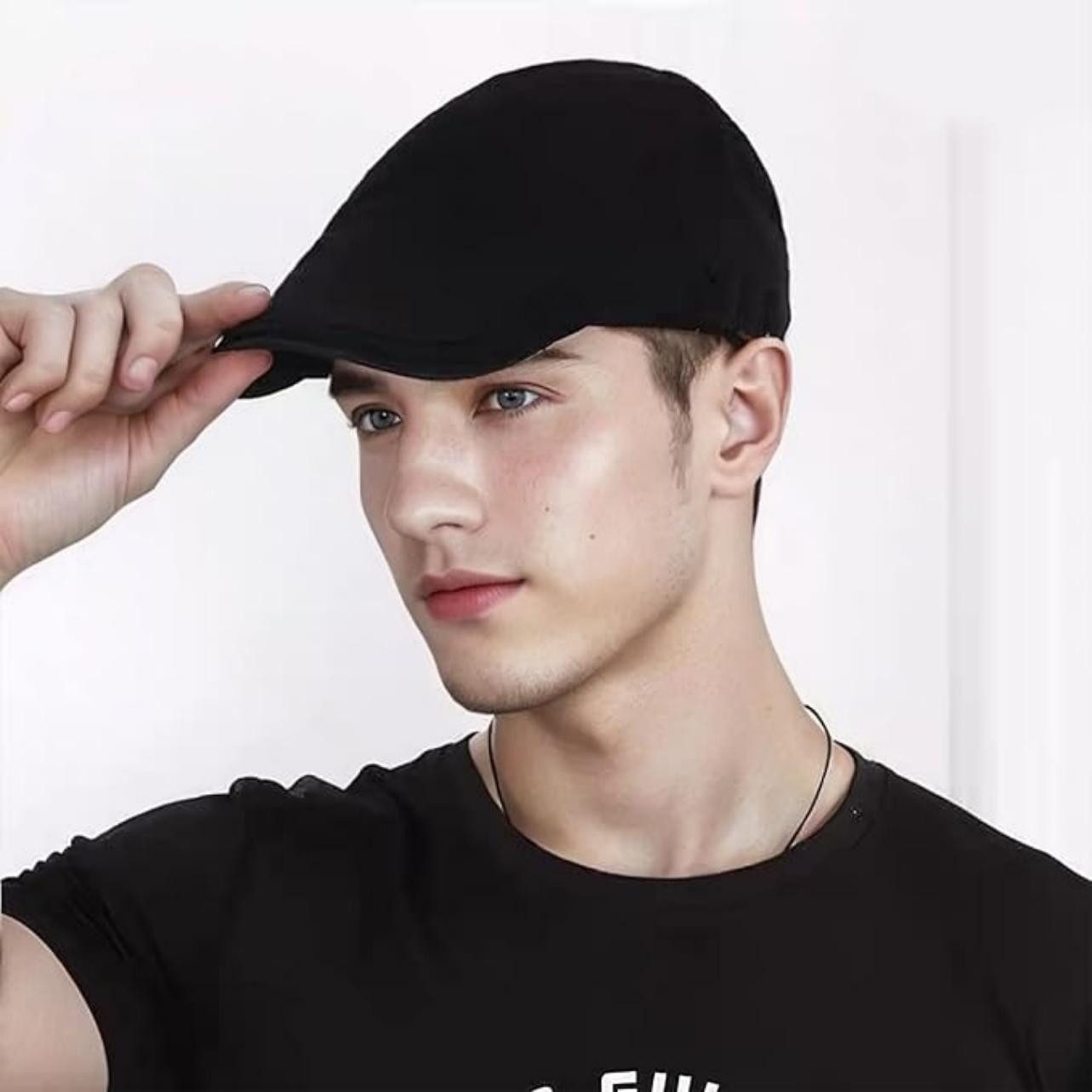 Zaewry Flat Cap Schirmmütze Herren Baumwolle Atmungsaktiv Einstellbare