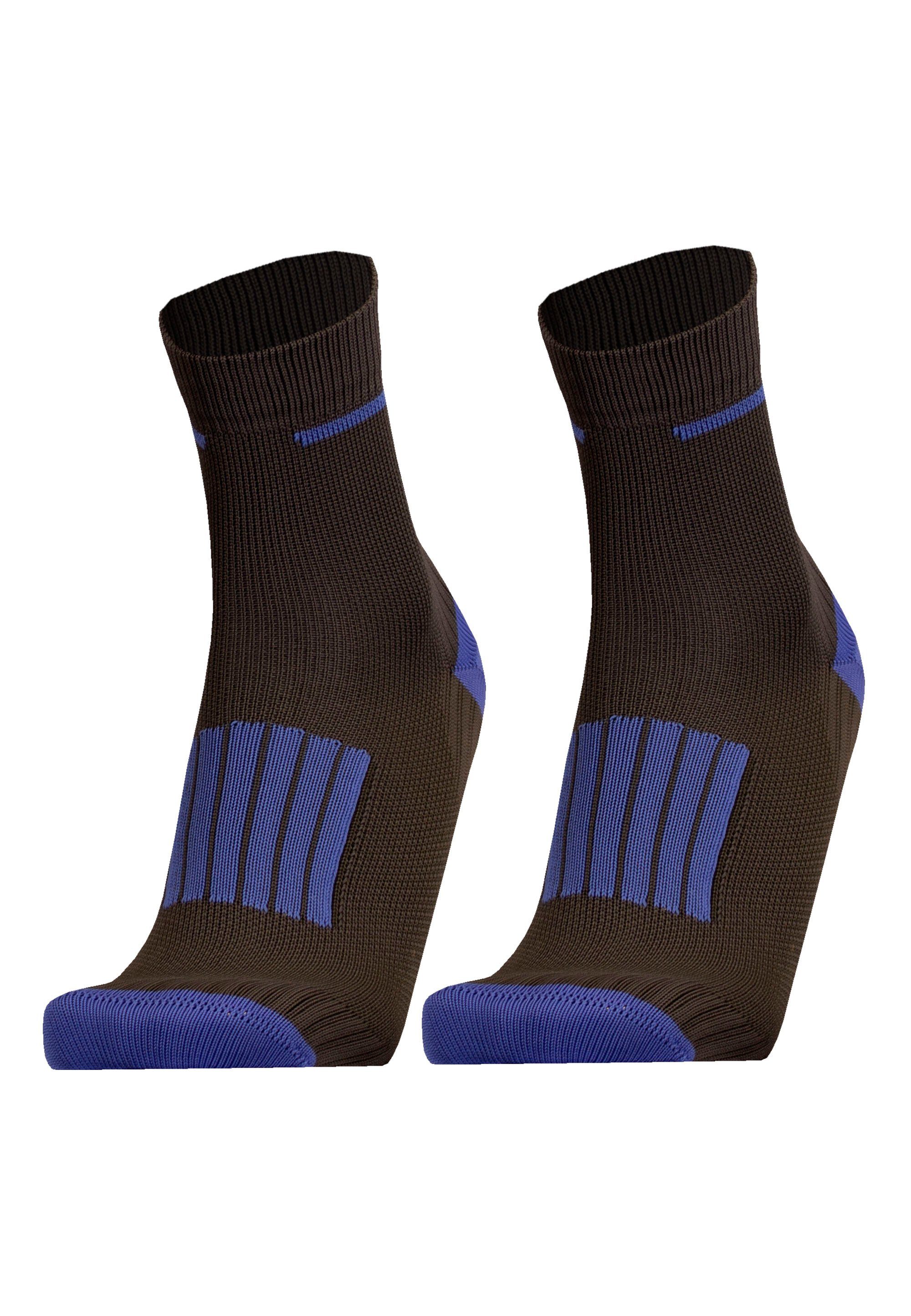 Pack (2-Paar) Rist mit gepolstertem UphillSport 2er grau-blau Socken FRONT