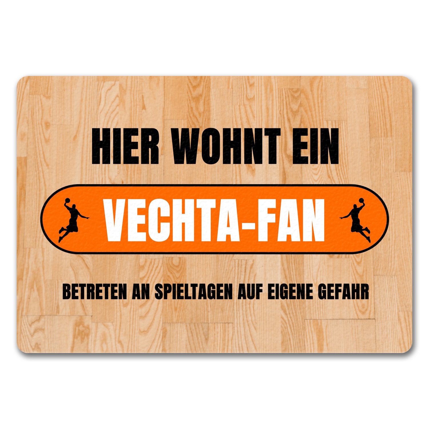 Fußmatte Hier wohnt ein Vechta Fan Fußmatte in 35x50 cm ohne Rand mit Motiv