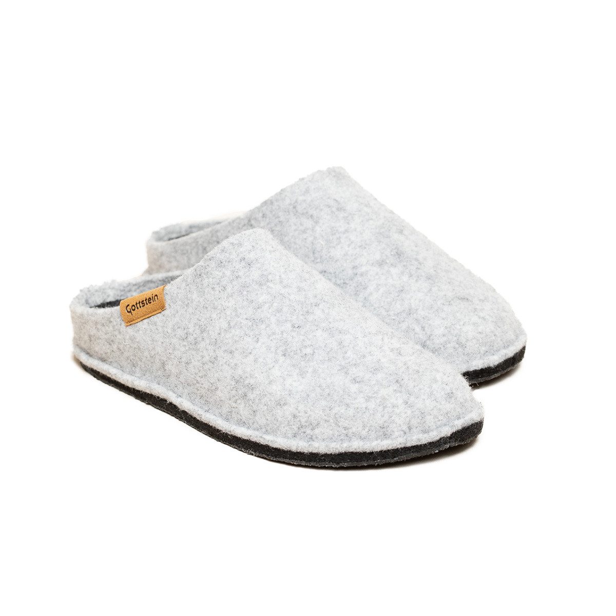 Gottstein Classic-Co Pantoffel Pantoffeln - Nahtloser Wollfilz, Herausnehmbare Innensohle