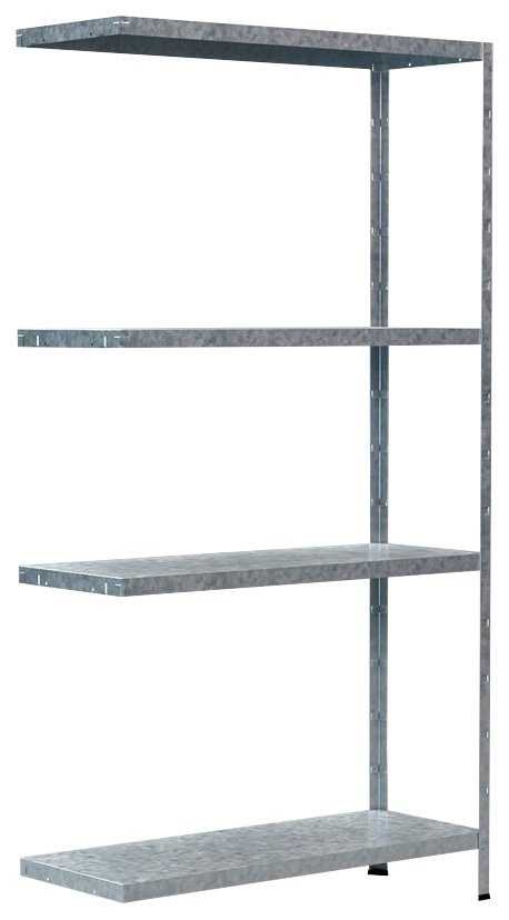 SCHULTE Regalwelt Anbauregal Steck-Anbauregal, Metall verzinkt, 1500x800x300 mm, 4 Böden | Regale