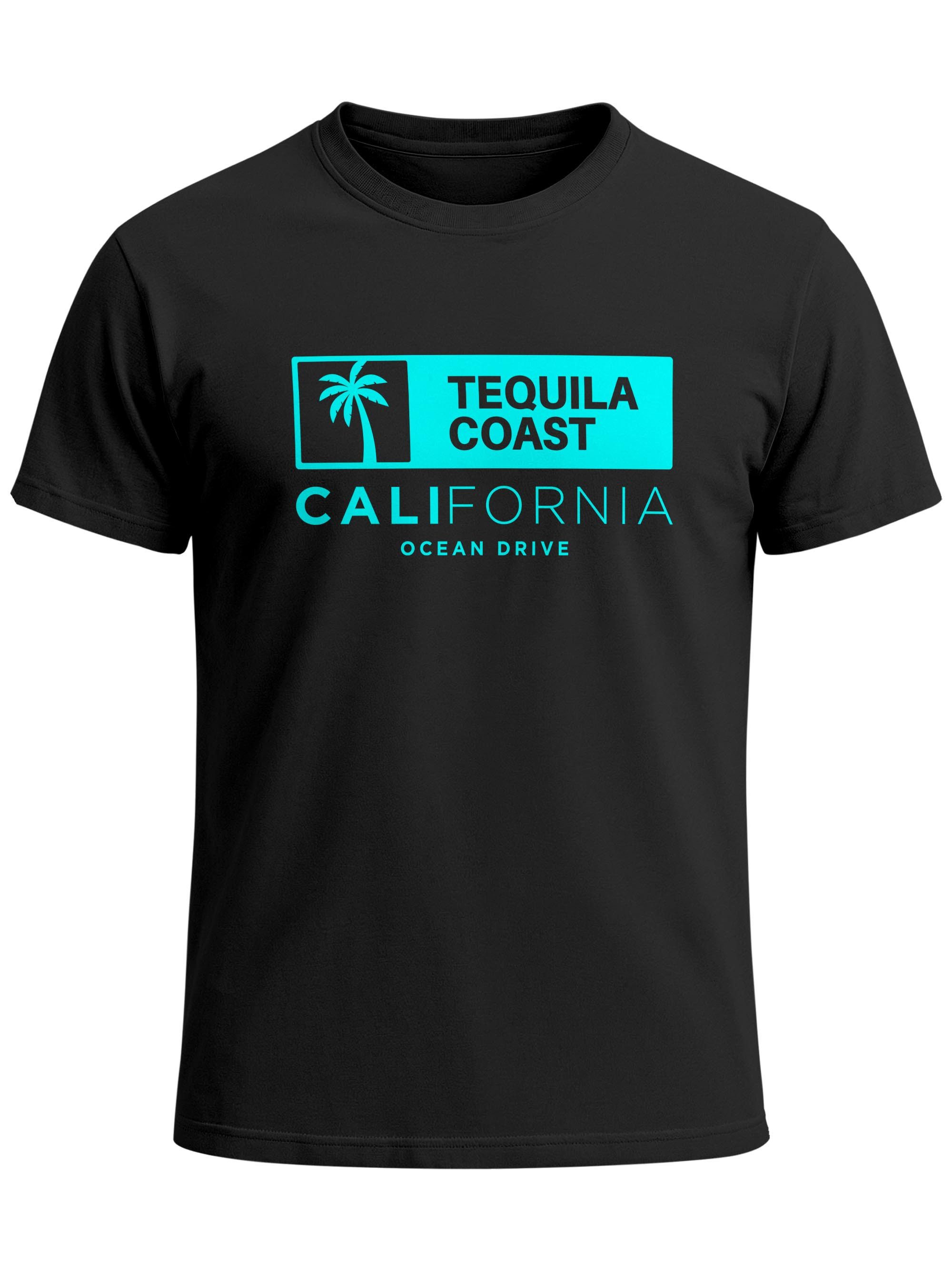 Neverless Print-Shirt Neverless® Herren T-Shirt California Ocean Drive Kalifornien Palme mit Print