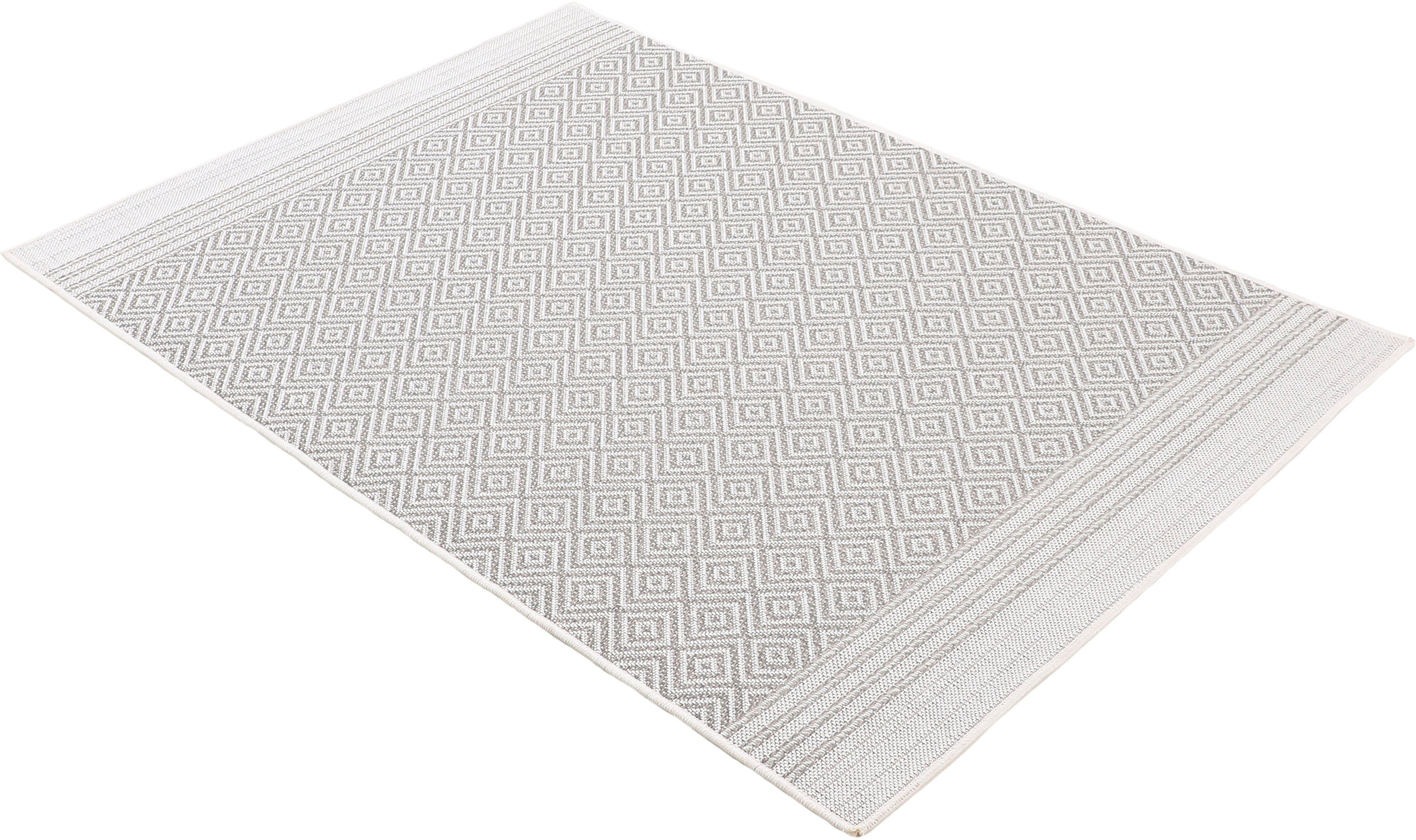 Teppich Boho 103, carpetfine, rechteckig, UV-beständig, mm, robustes Flachgewebe, 4 Höhe: Optik, Außenbereich Sisal