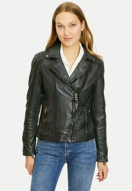 Gipsy Lederjacke GWFlori Gipsy - Damen Echtleder Lederjacke Biker Lammnappa dunkelgrün