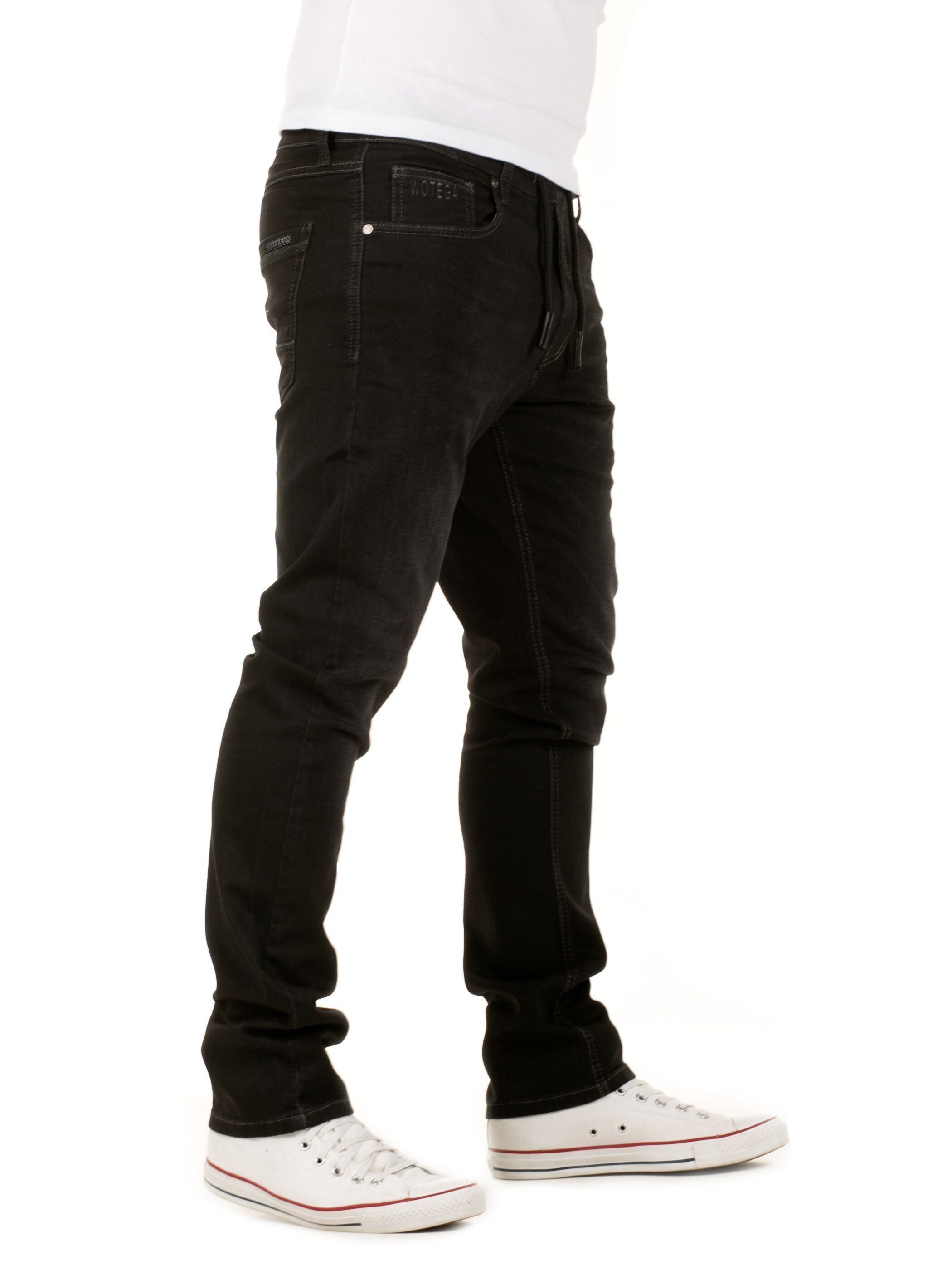 WOTEGA Slim-fit-Jeans Herren Jogginghose in Jeans-Look Noah Stretch Hose in Jogging Jeans Sweathosen Denim – Bild 4 von 4