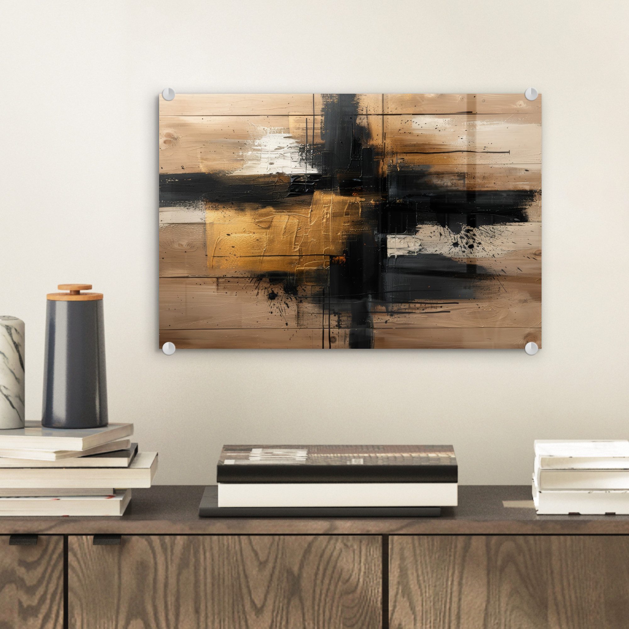 MuchoWow Acrylglasbild Modern - Schwarz - günstig online kaufen