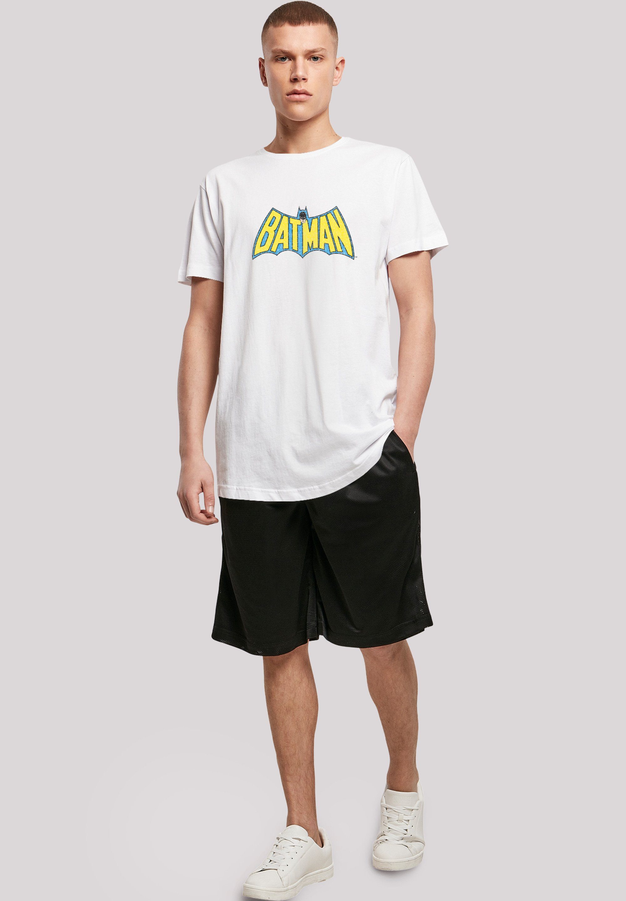 Superhelden weiß T-Shirt Print DC Comics F4NT4STIC Logo Crackle Batman