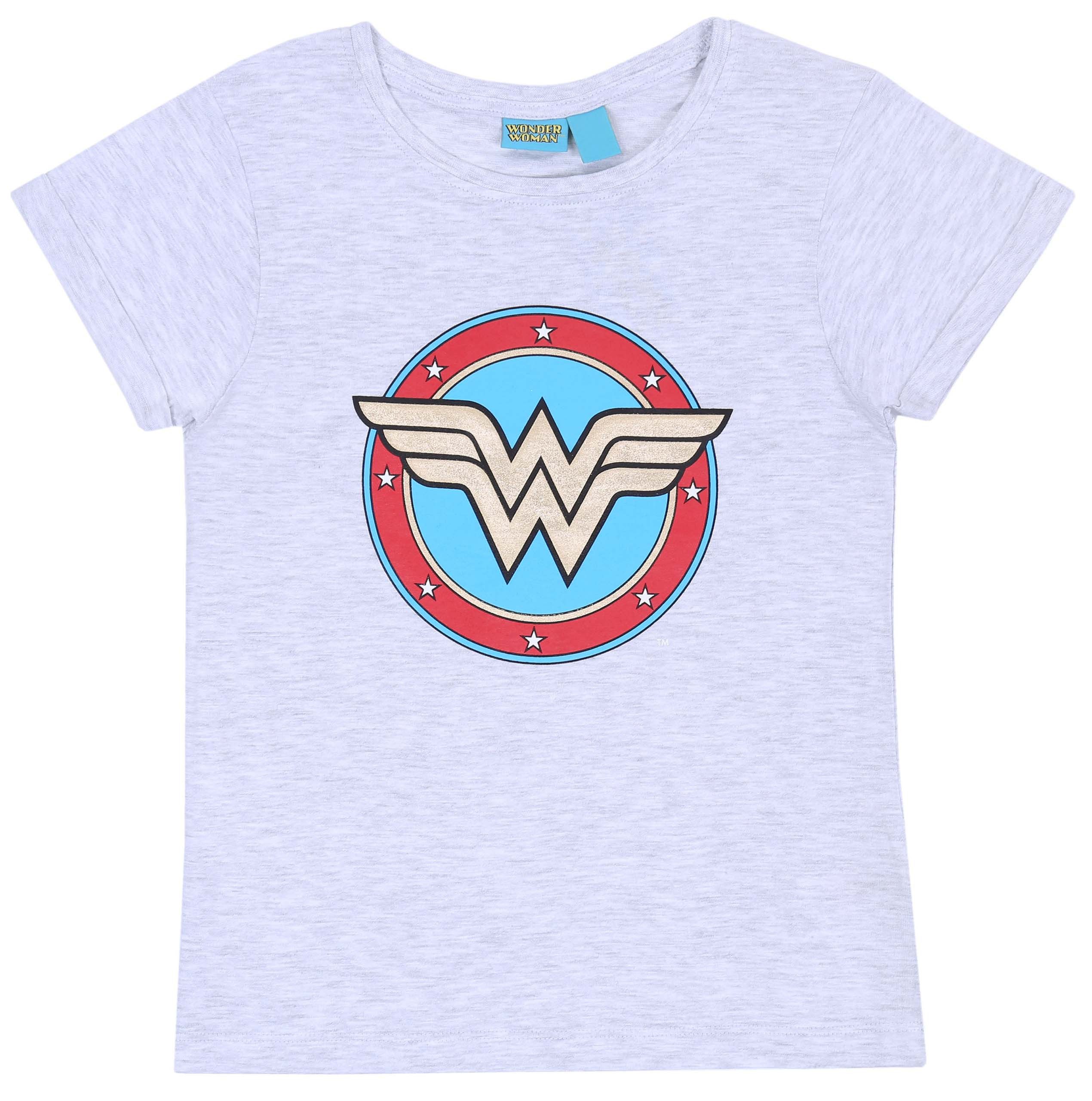 Kurzarmbluse Graues T-Shirt WONDER WOMAN DC COMICS 11-12 Jahre