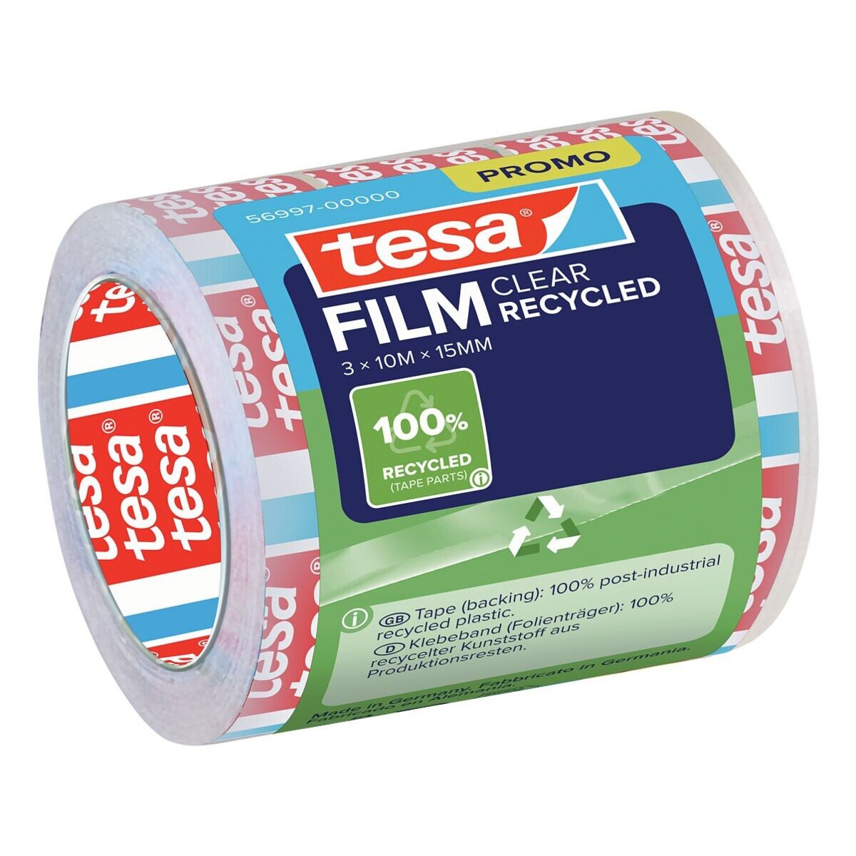 tesa Klebeband ECO & CLEAR (3-St) 15 mm/10 m, transparent/ stark klebend günstig online kaufen