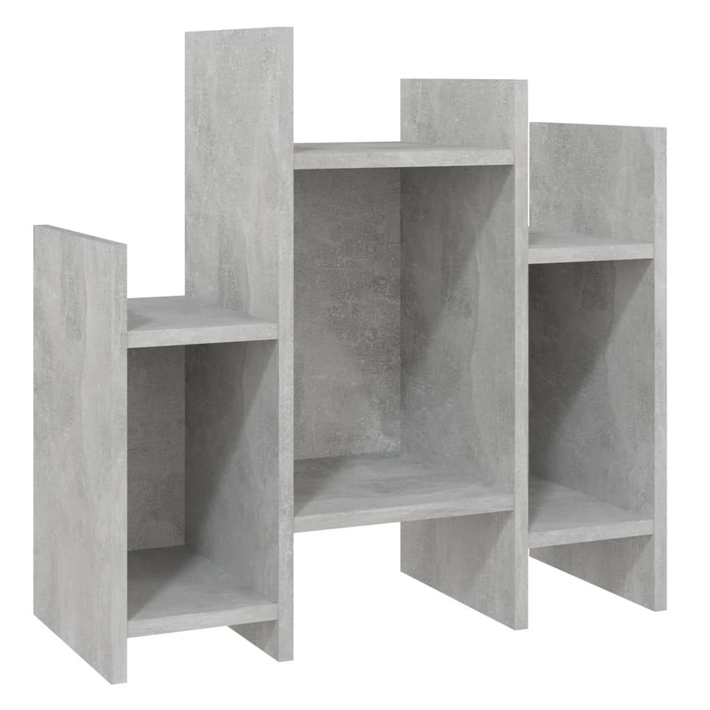 furnicato Kommode Bücherschrank Betongrau 60 x 26 x 60 cm aus Holzwerkstoff (1 St), Regal mit 6 Ablagen als Beistelltisch für das Wohnzimmer