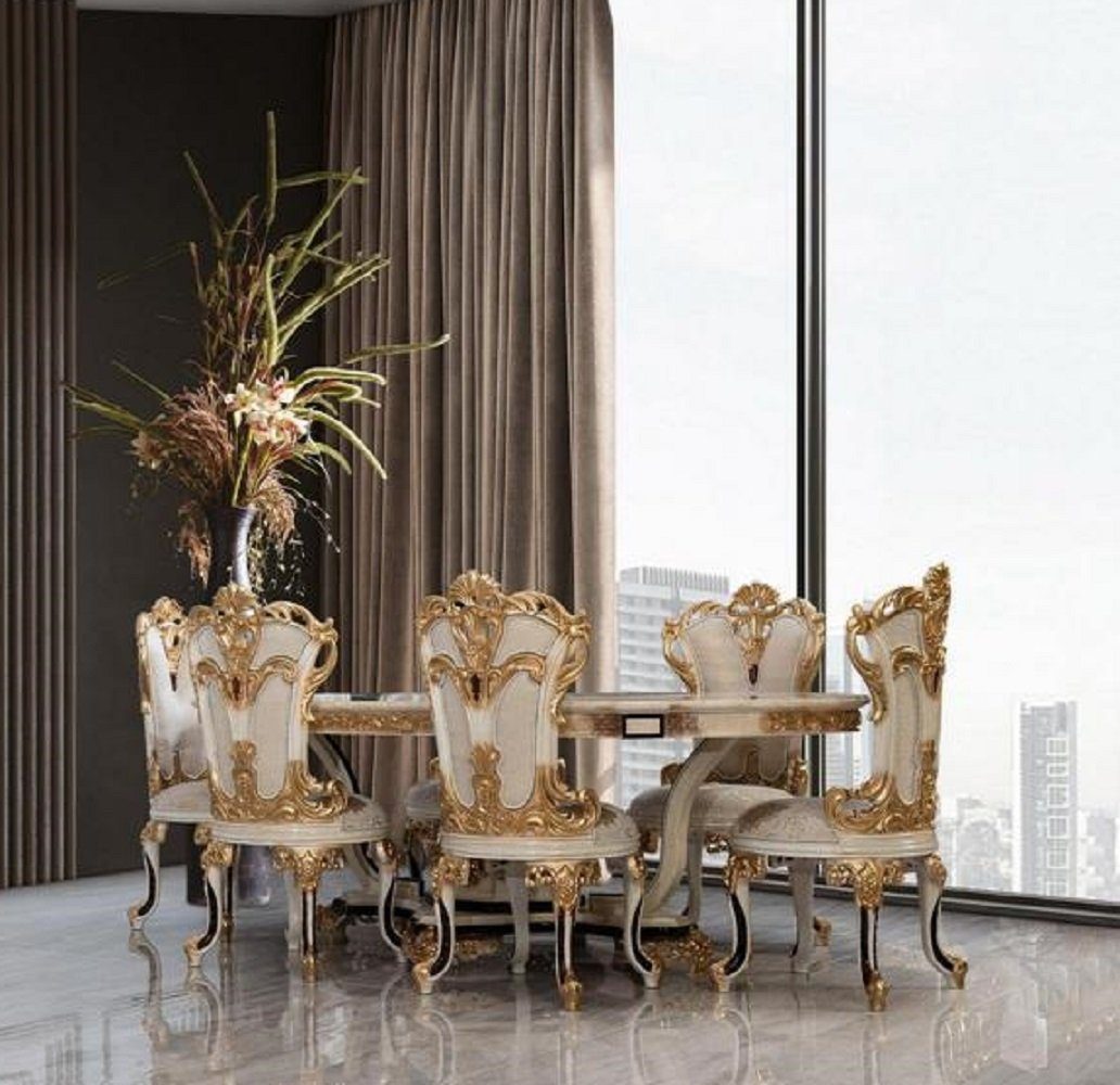 Luxus stühle Set JVmoebel Essgruppe Stuhl (6 Klassisch Stuhl St), 6x Garnitur Stühle