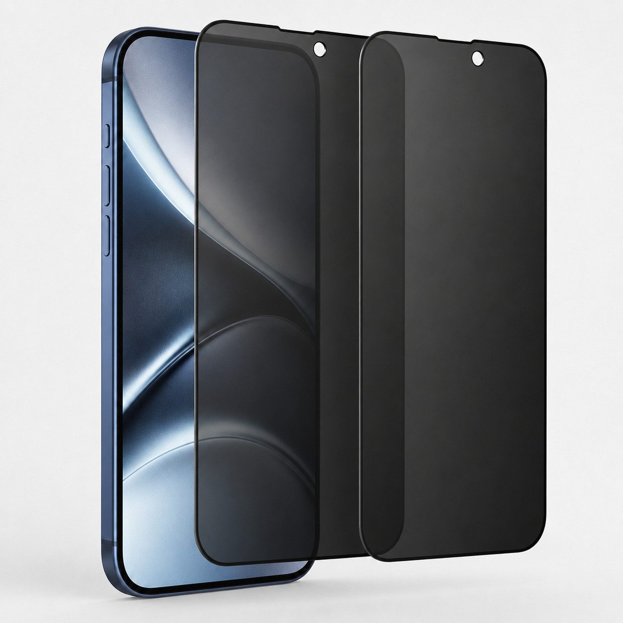 Ventarent Displayschutzglas Privacy Schutzglas für iPhone 15 Serie für Apple iPhone 15 Plus, 2er Set, 2 Stück, 9H Hartglas, oleophobe Beschichtung, casefreundlich