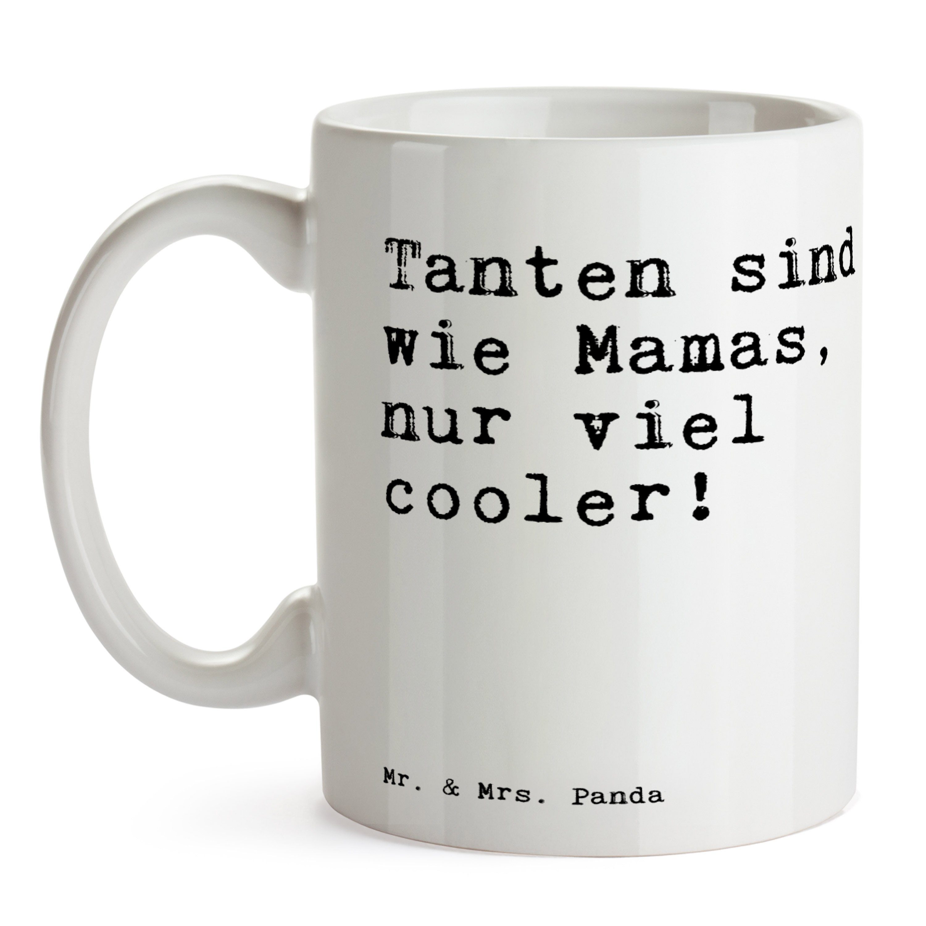 Panda & - Keramik Geschenk, W, wie sind Sprüche Tanten Tasse Spruch - lustig, Mrs. Weiß Mamas,... Mr.