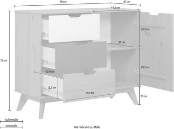 INTER-FURN Kommode Scandik, praktisch und aus massiver Kiefer