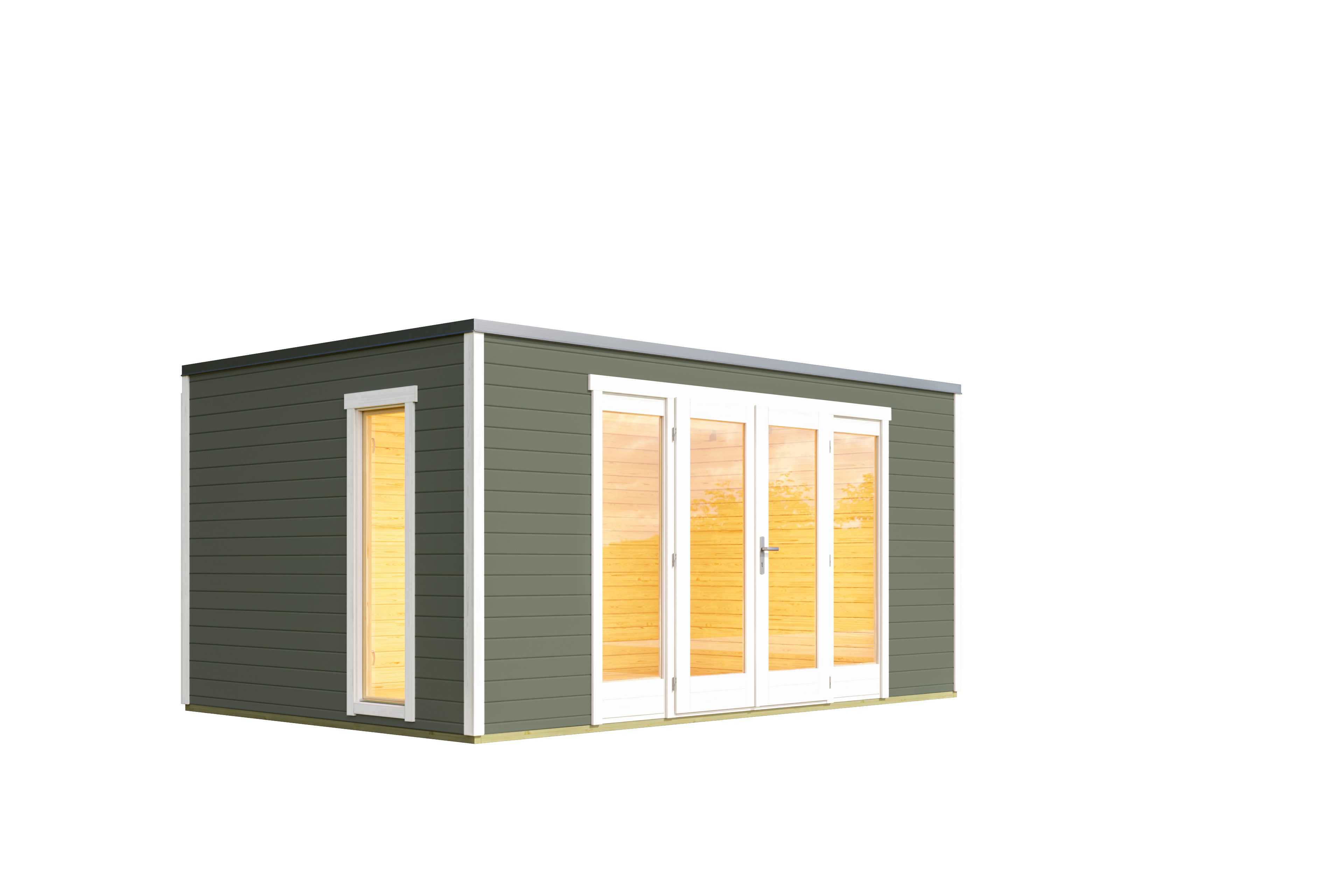 Nordic Holz Gartenhaus Palermo 2, BxT: 450x302,5 cm, mit großen Glasflächen