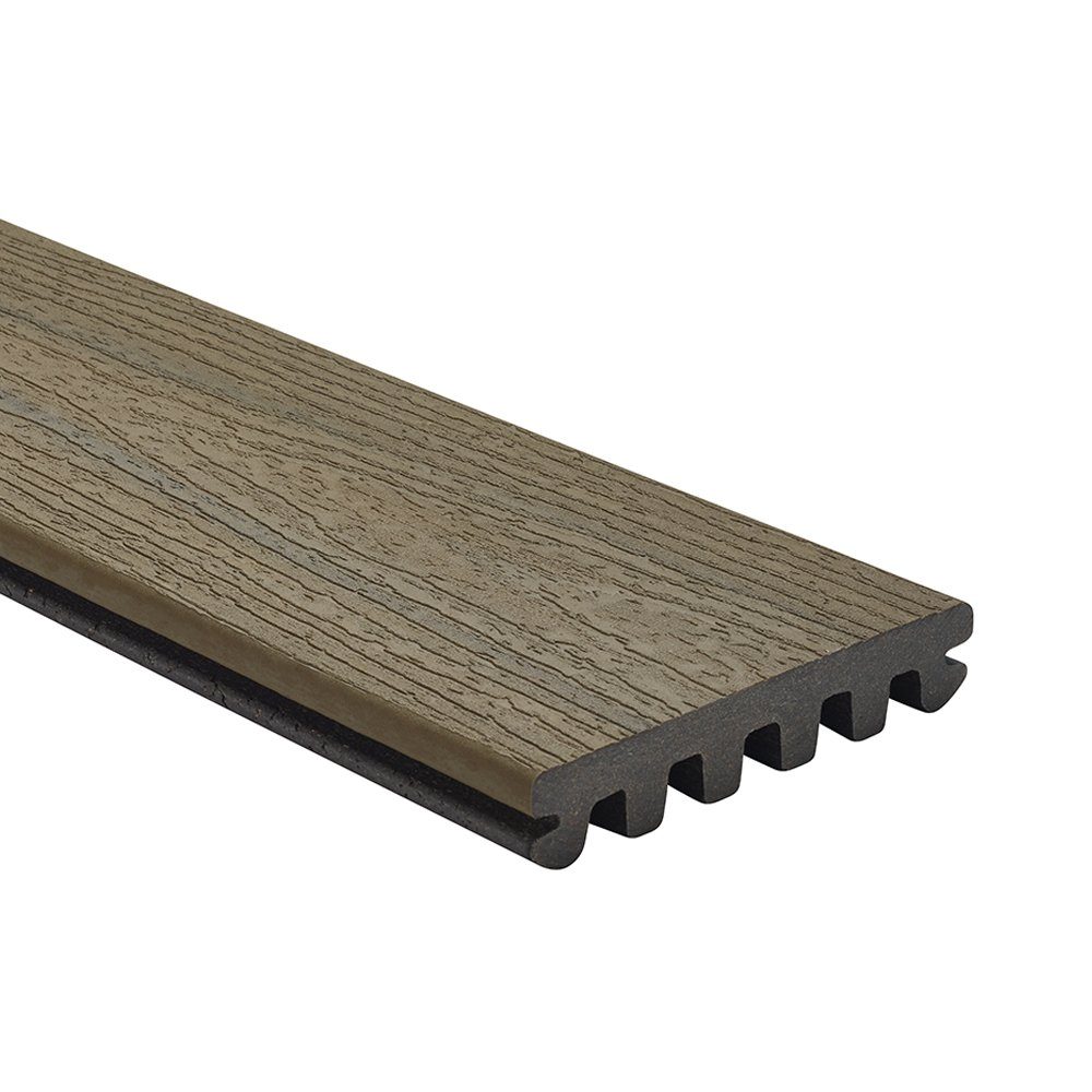 Trex Terrassendielen Enhance Naturals WPC Balkondiele Holzoptik, BxL: je 14,5x366 cm, 25,00 mm Stärke, (Stück, 1 Stück 3,66 m oder 1 Stück 4,88 m), Dielen frei von streichen oder ölen Rocky Harbor