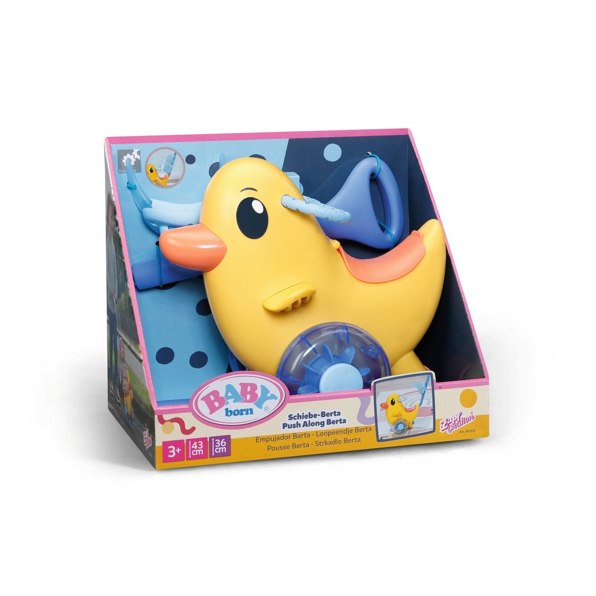 Baby Born Puppen-Tischsitz Zapf Creation Puppensitz BABY born Schiebe Berta Ente