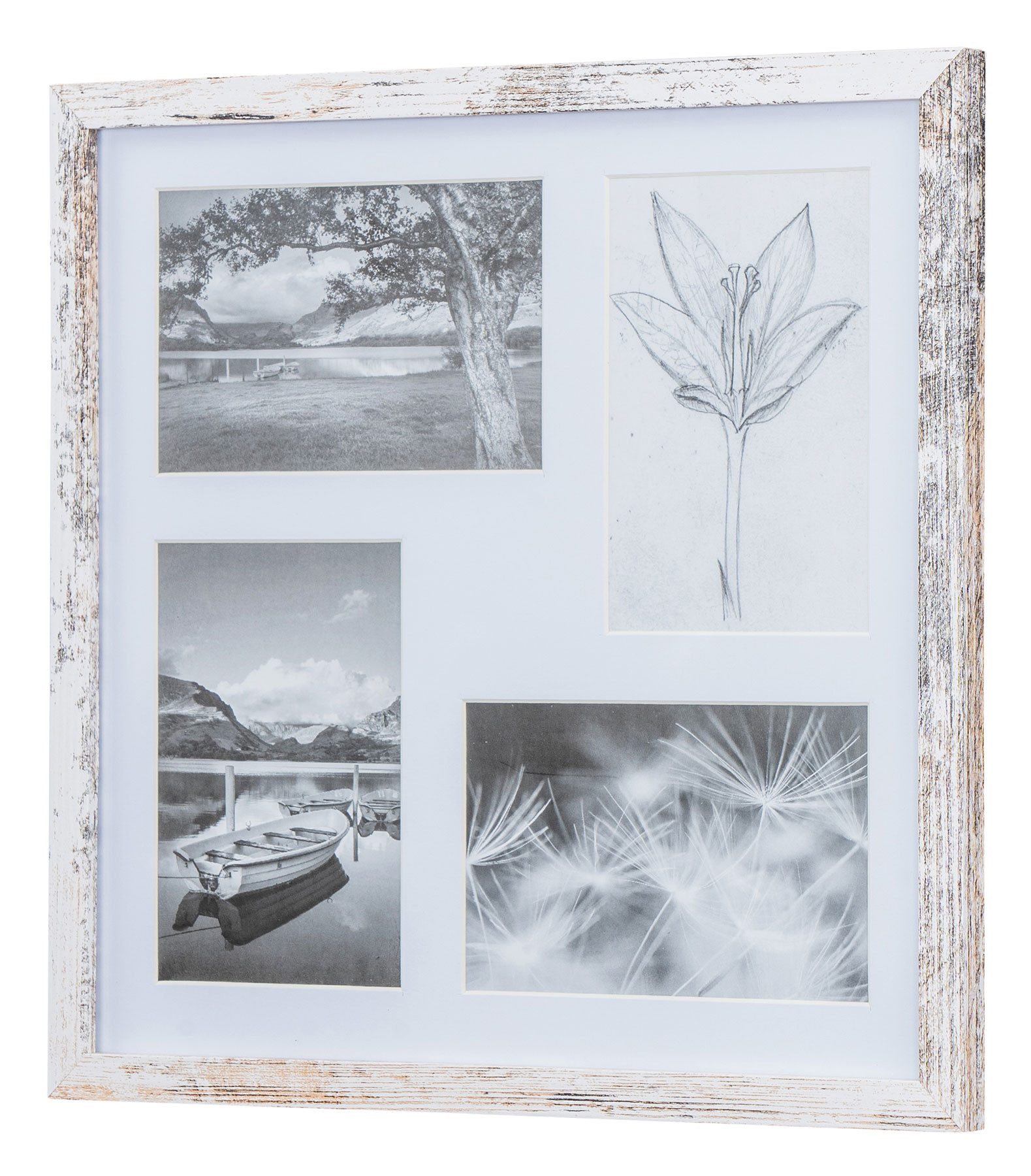 Levandeo® Bilderrahmen Collage, Bilderrahmen 4 Fotos günstig online kaufen