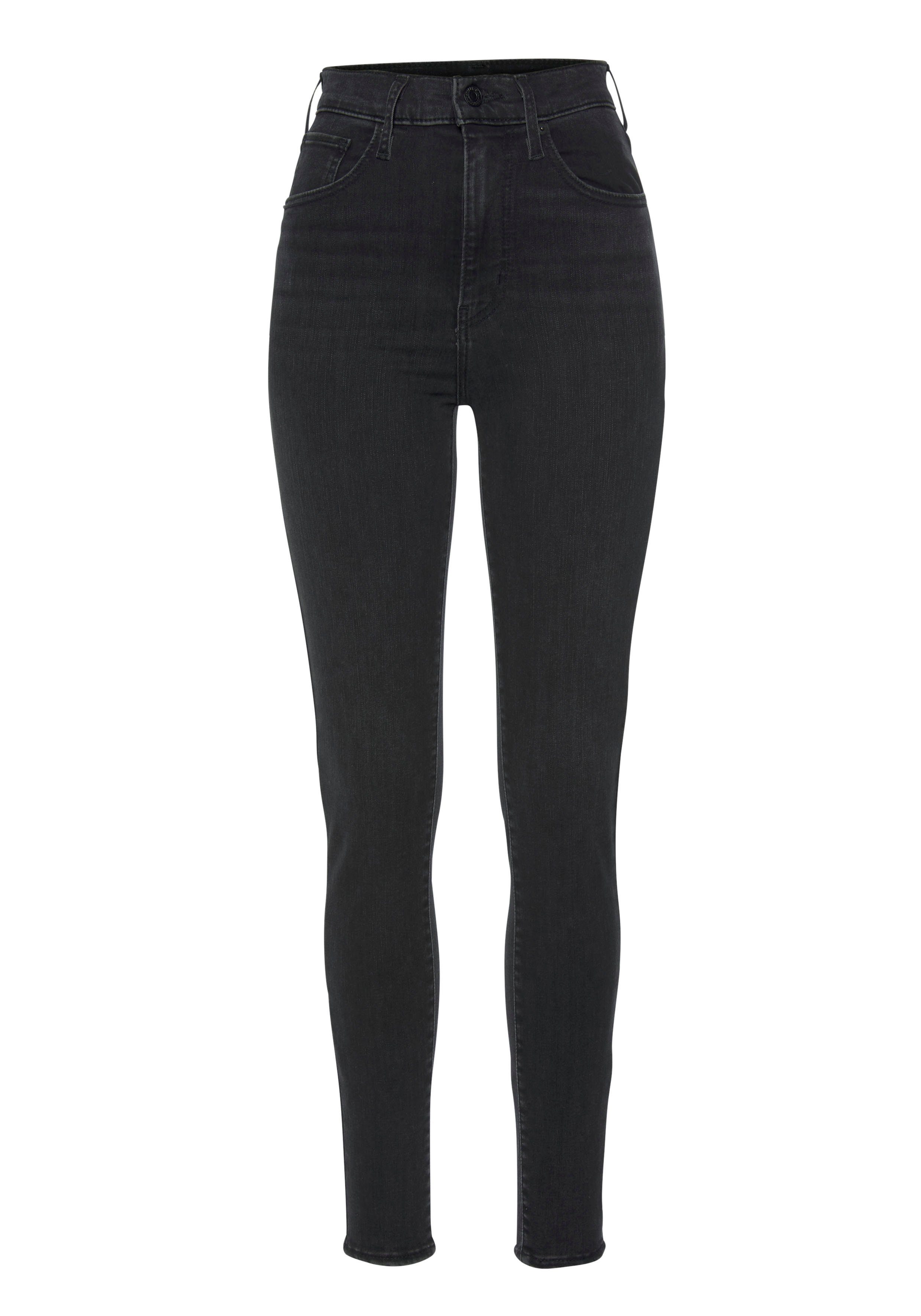 Skinny-fit-Jeans High Super Waist High Levi's® Mile Skinny dark-grey-used
