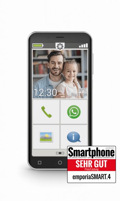 Emporia emporia SMART.4 Senioren Android Smartphone 32GB Smartphone (5 Zoll, 32 GB Speicherplatz)