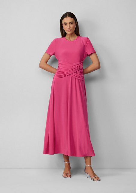 s.Oliver BLACK LABEL Minikleid Tailliertes Maxikleid mit Raffung Raffung günstig online kaufen