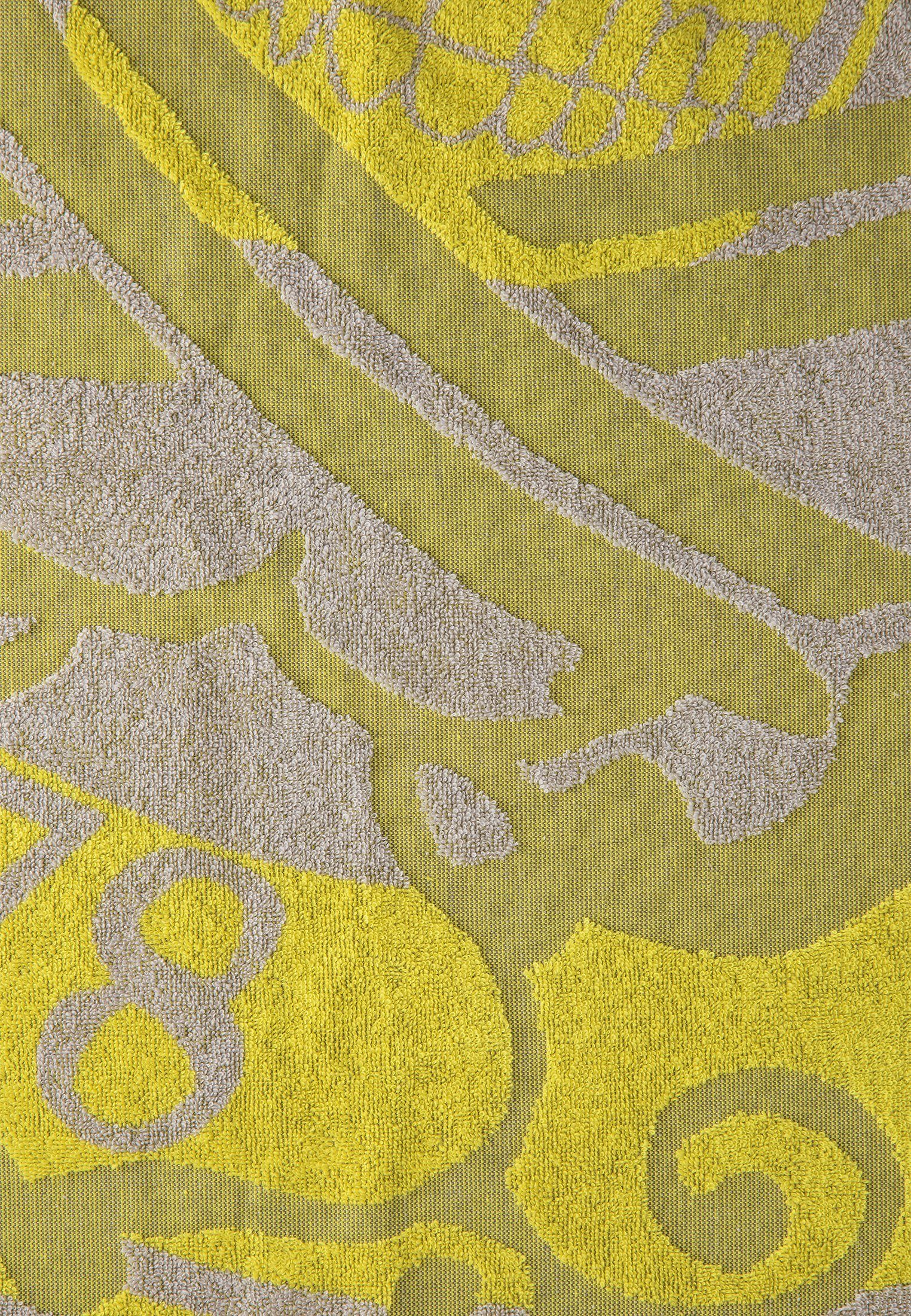 Saunatuch Sansibar cm, "Reservation" (1-St), Badetuch Reservation gewebtes 100x180 Design Sansibar Strandtuch gelb Sylt Sansibar Hochwertig