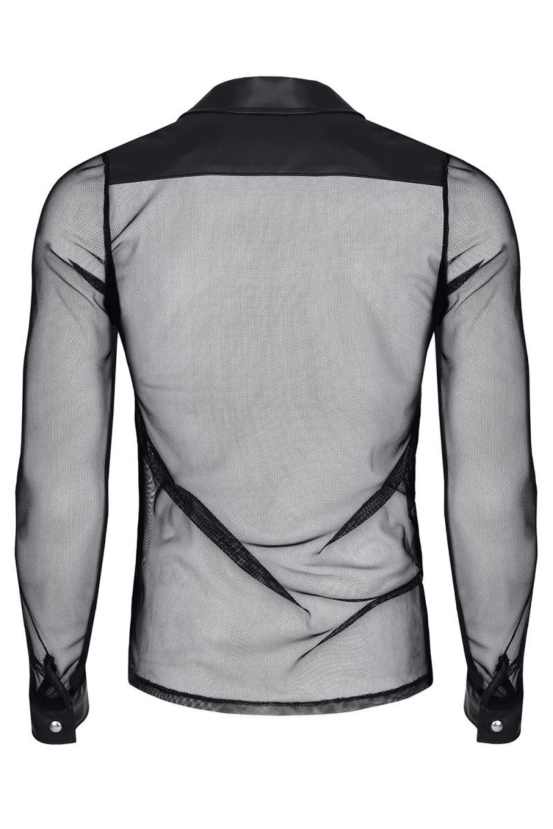 Regnes Fetish Planet Langarmhemd Herren Hemd schwarz transparent aus wetloo günstig online kaufen
