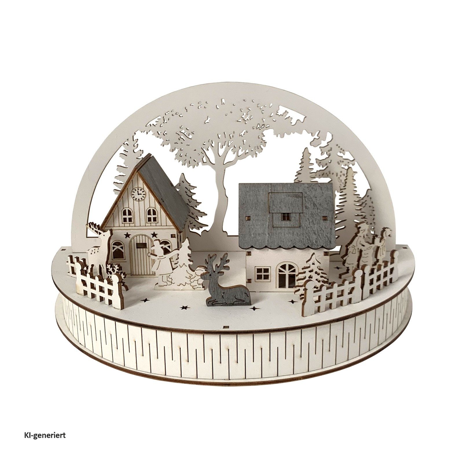 HTI-Living Weihnachtsszene LED Weihnachtsdeko Rehe, Leuchtdeko batteriebetrieben