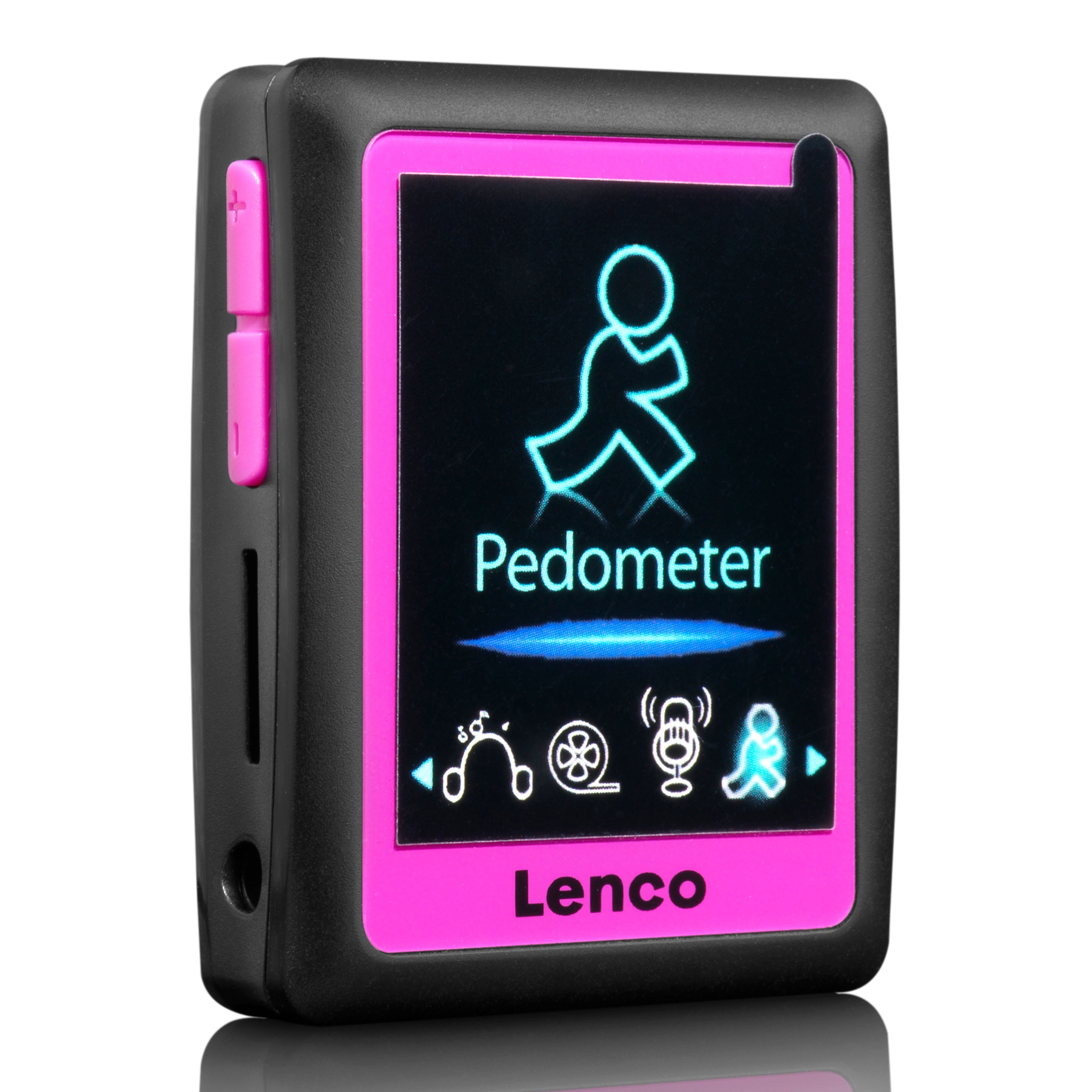 Pink Schwarz-Pink PODO-152 Lenco MP3-Player