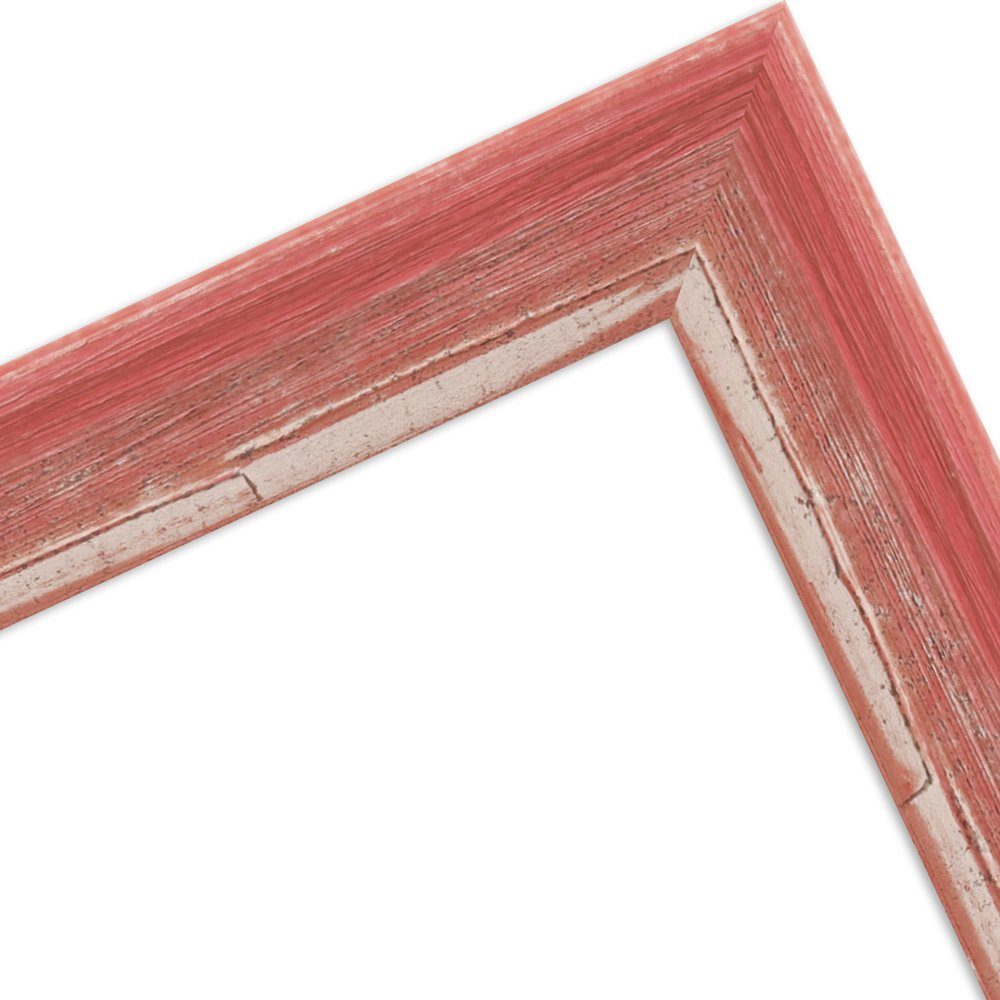 im Stil Chic WANDStyle aus Rot, Shabby Bilderrahmen H640, Massivholz