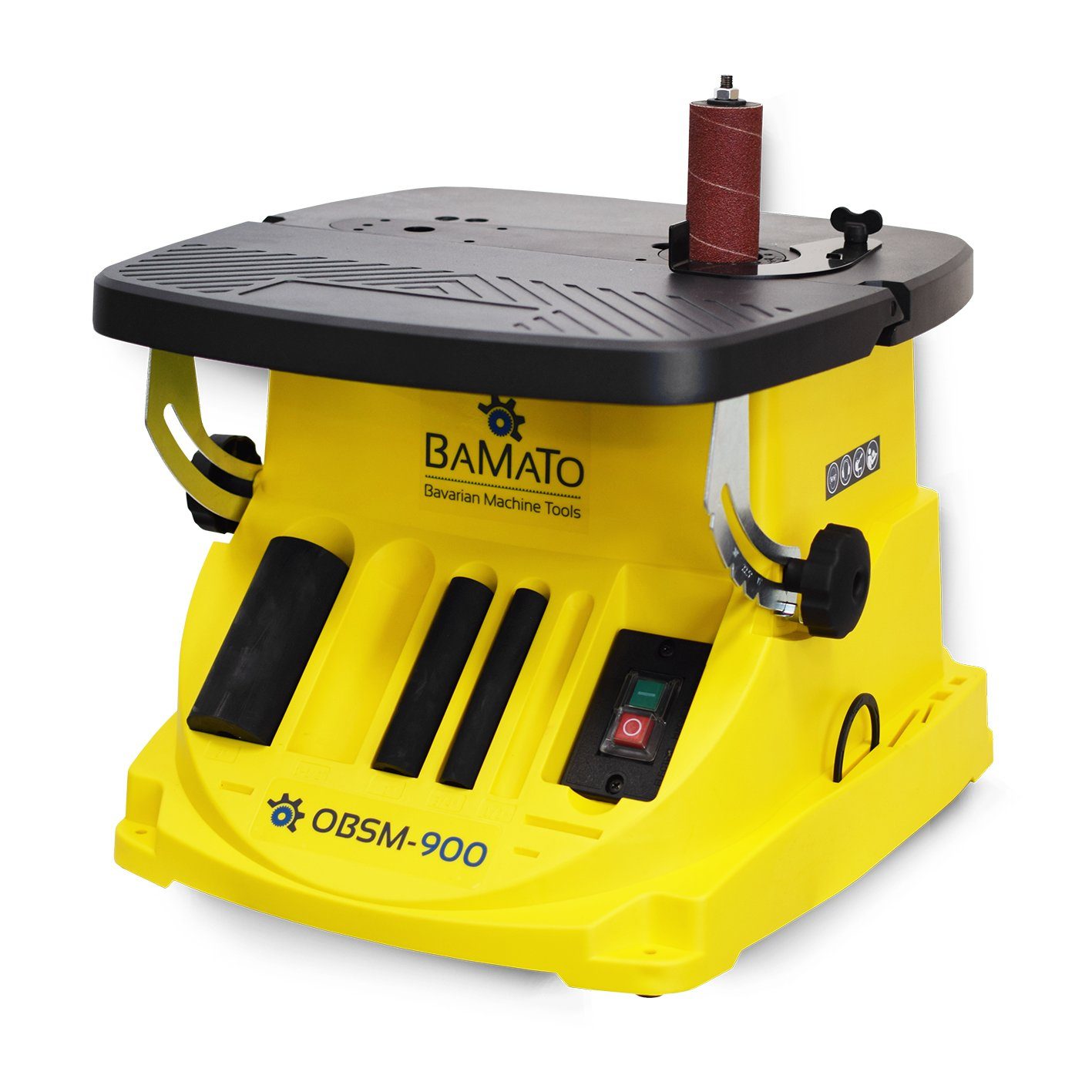 BAMATO Bandschleifer OBSM-900, max. 2000 U/min, 480 m/min, (1 tlg), oszillierende Spindelschleifmaschine, Spindelschleifer, XXL-Zubehör