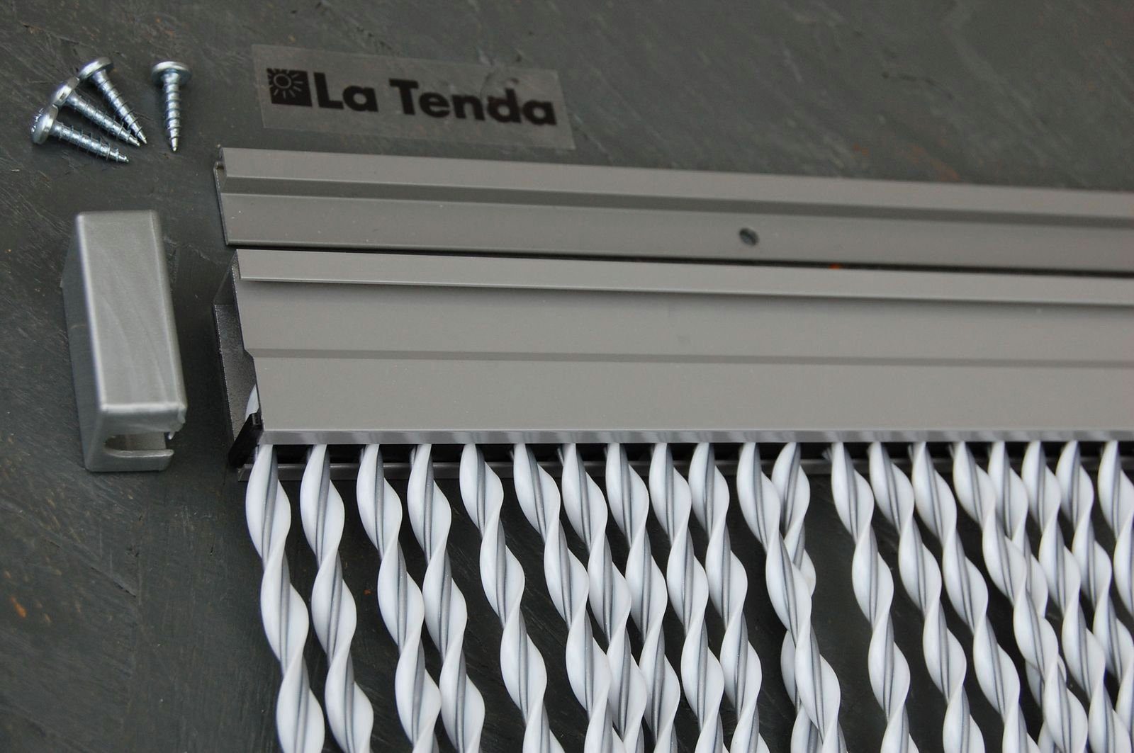 x - kürzbar 2 PVC individuell La La Tenda Insektenschutz-Vorhang weiß, XL cm, 230 RIVA und 120 Breite Streifenvorhang Tenda Länge
