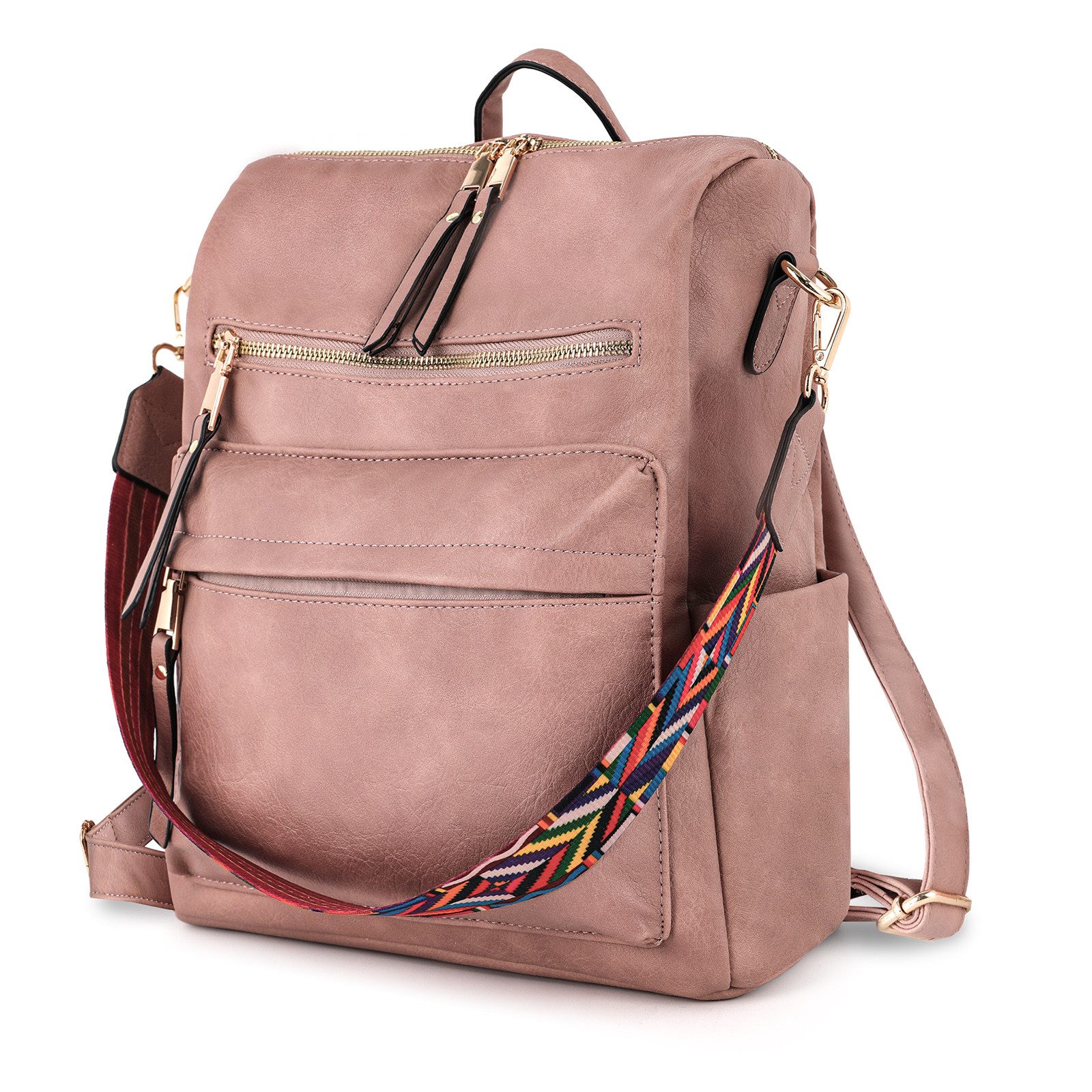 Fassiona Cityrucksack Retro Rucksack Damen 3 in 1 Handtasche Mädchen Schultasche Wasserdicht, für Pendeln Reise Campus Sport Schulranzen Rucksäcke Dauerhaft