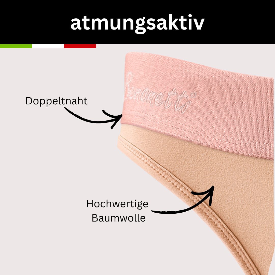 Benonetti Slip Damenslips Baumwolle Unterhosen Damen - Weich & atmungsaktiv nahtlose (3er Set, 3er-Pack) Sportlich & bequem