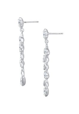 Elli Premium Paar Ohrhänger Hänger Blatt Kristalle 925er Silber