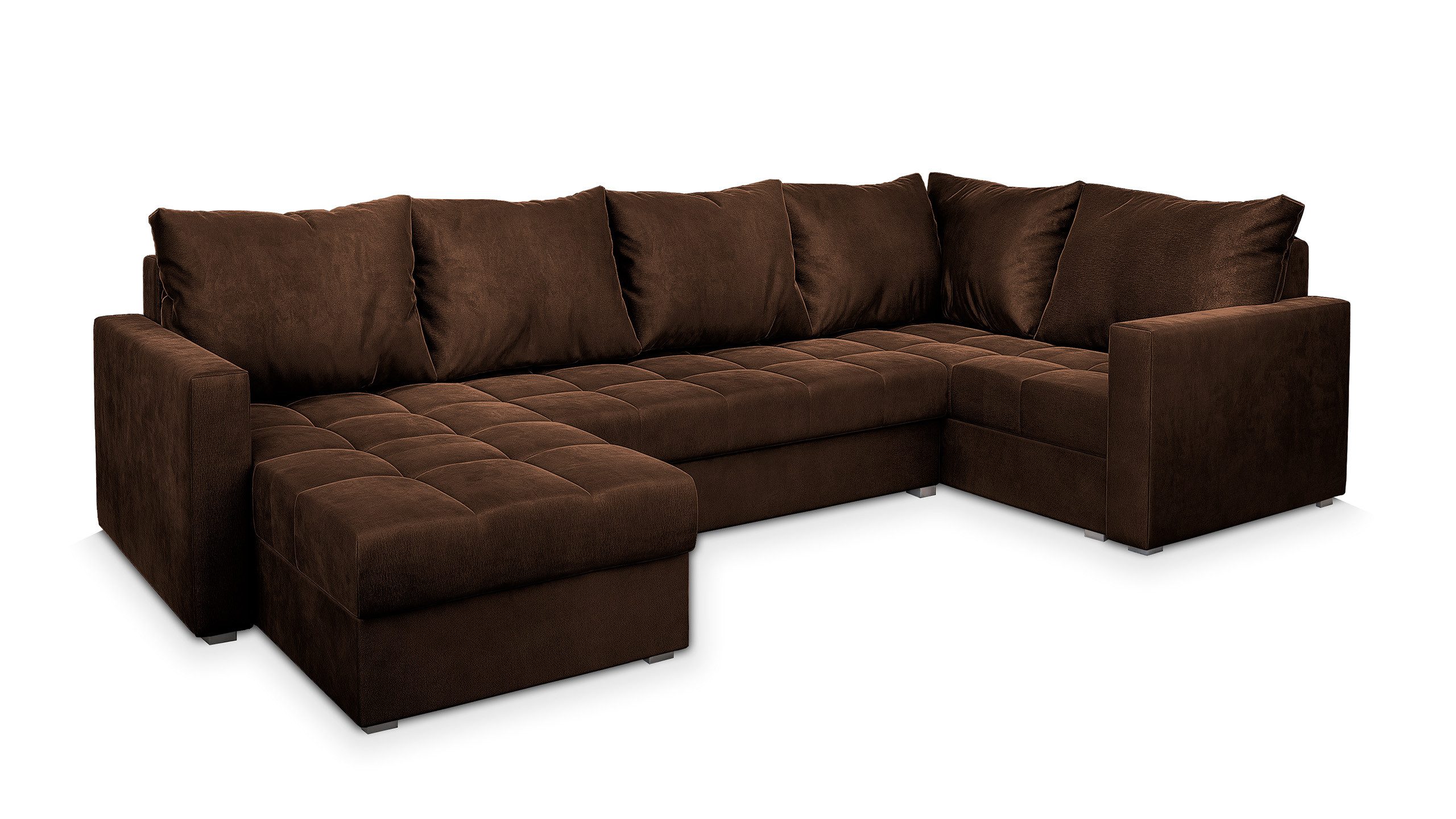 Masseno Ecksofa LORIVO mit Schlaffunktion U-Form, Sofa mit Bettkasten günstig online kaufen