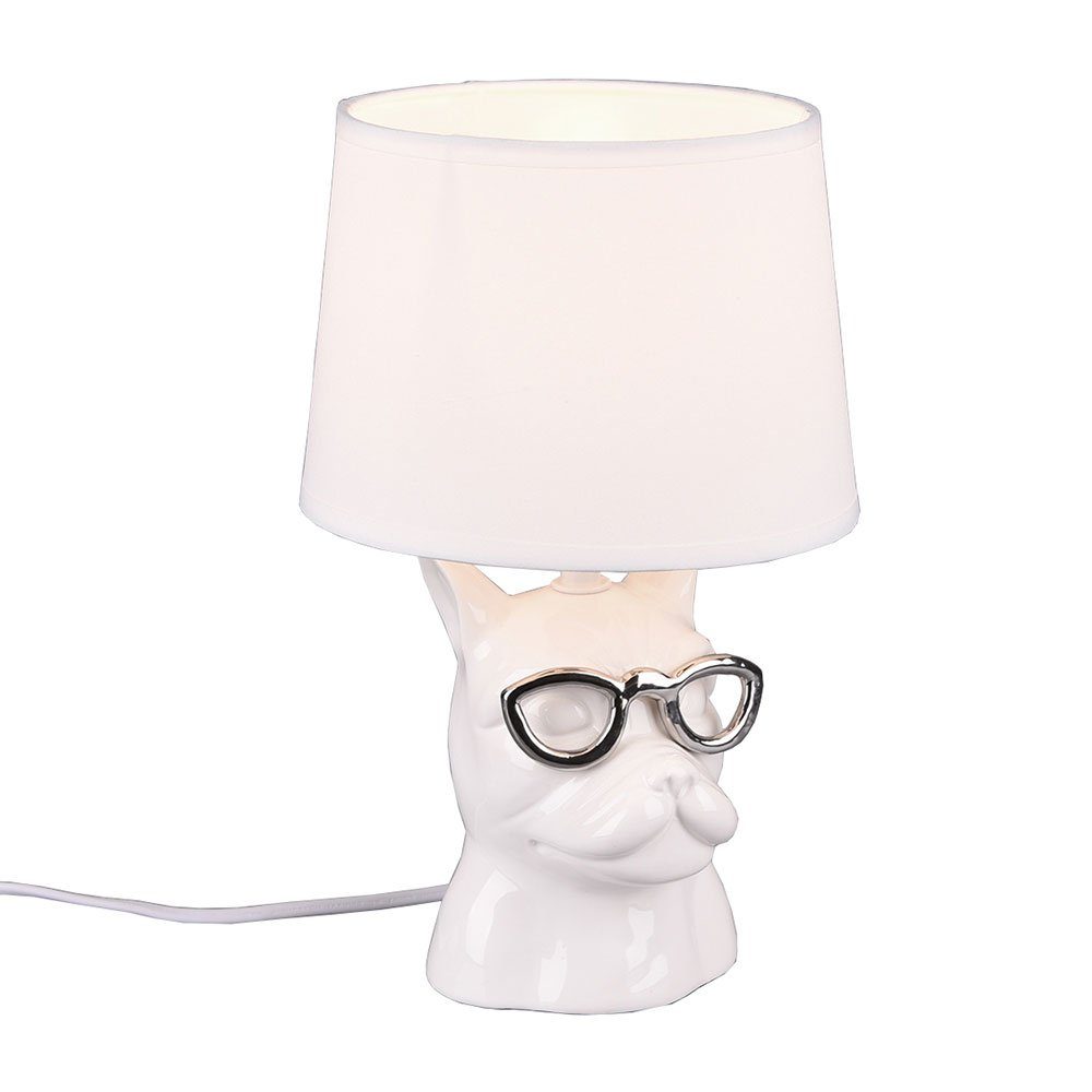 etc-shop Schreibtischlampe, Leuchtmittel Esszimmerlampe nicht inklusive, Schlafzimmer Tischlampe Weiß Keramik für Nachttischlampe