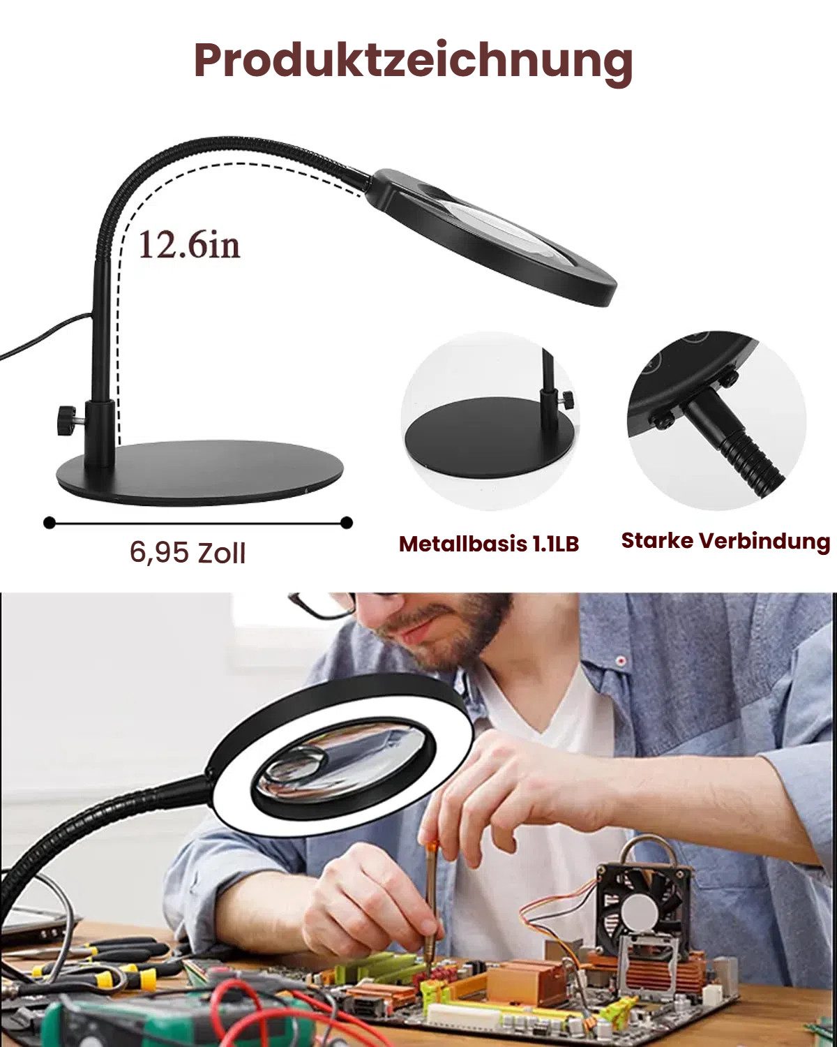 LEAZZLE LED Leselampe LED Klemmtischleuchte 10X,LED günstig online kaufen