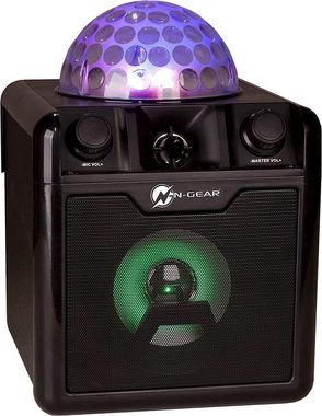 N-GEAR N-Gear DISCO410 Karaoke & Party Bluetooth Lautsprecher Bluetooth-Lautsprecher (Leuchteffekte, Mikrofone, DISCO Kugel)