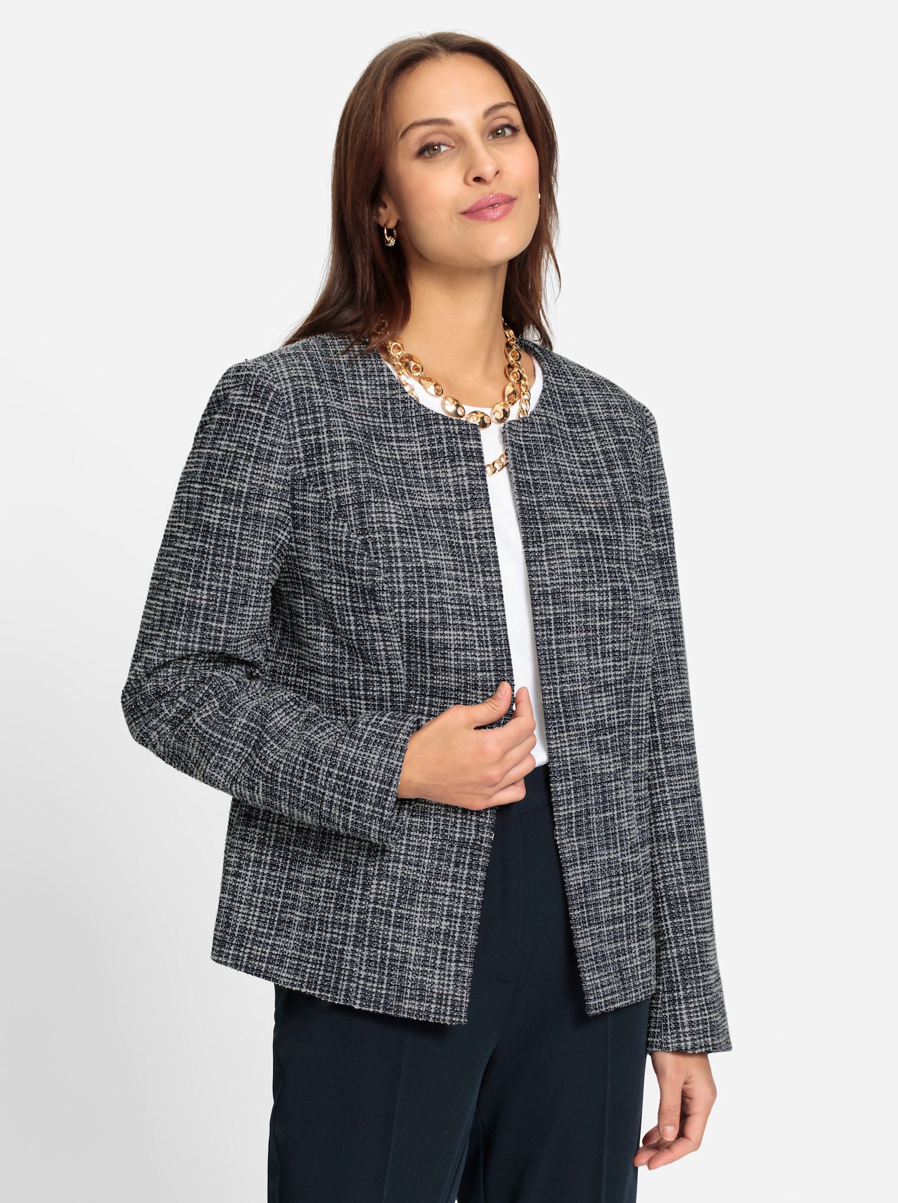 Blusenblazer Bouclé-Blazer