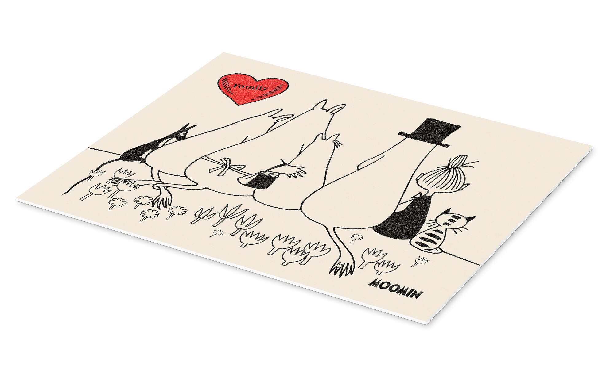 Posterlounge Poster Moomin, Moomin Family, Babyzimmer günstig online kaufen
