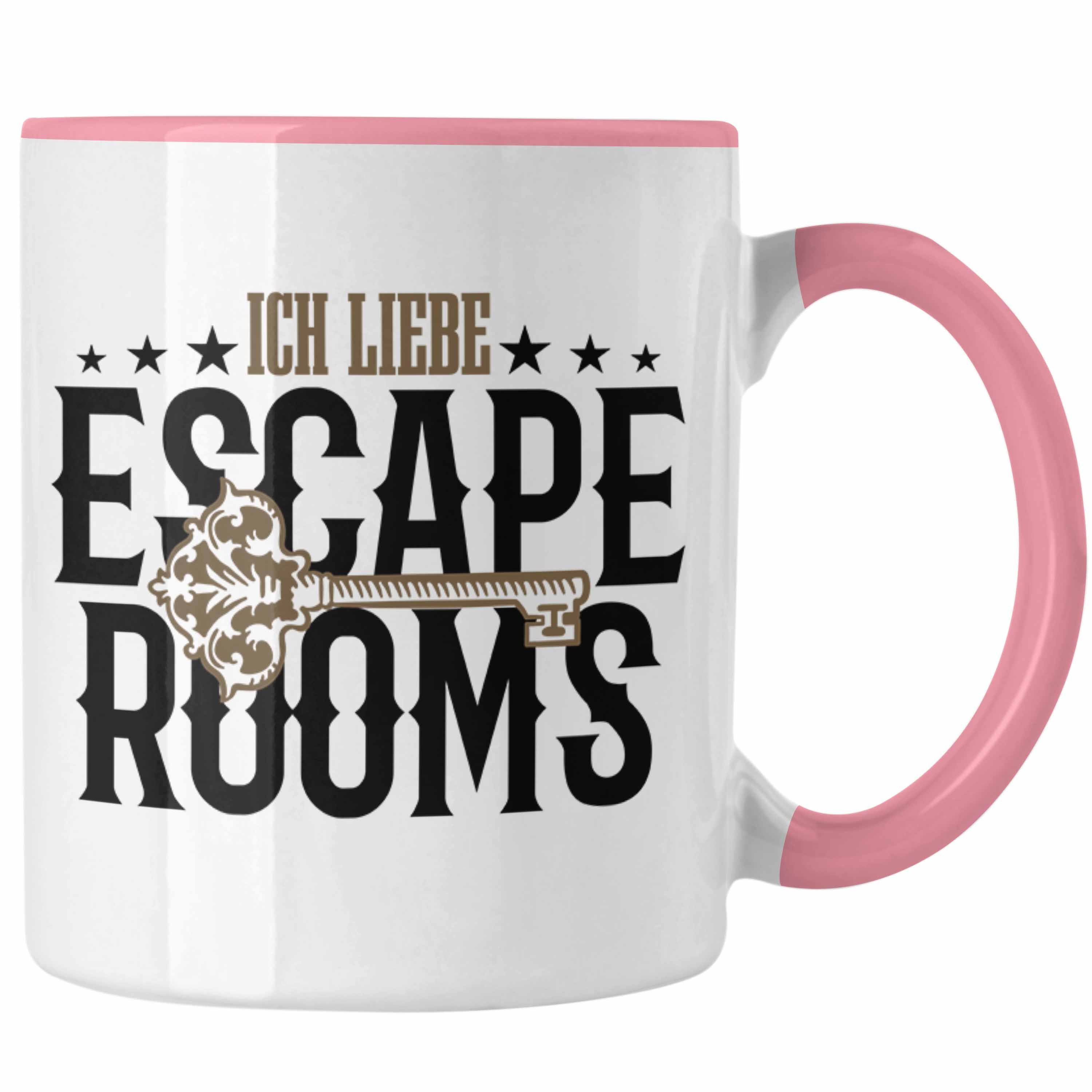 Trendation Tasse Escape Room Lustige Tasse Escape Room Fans Geschenkidee Rosa